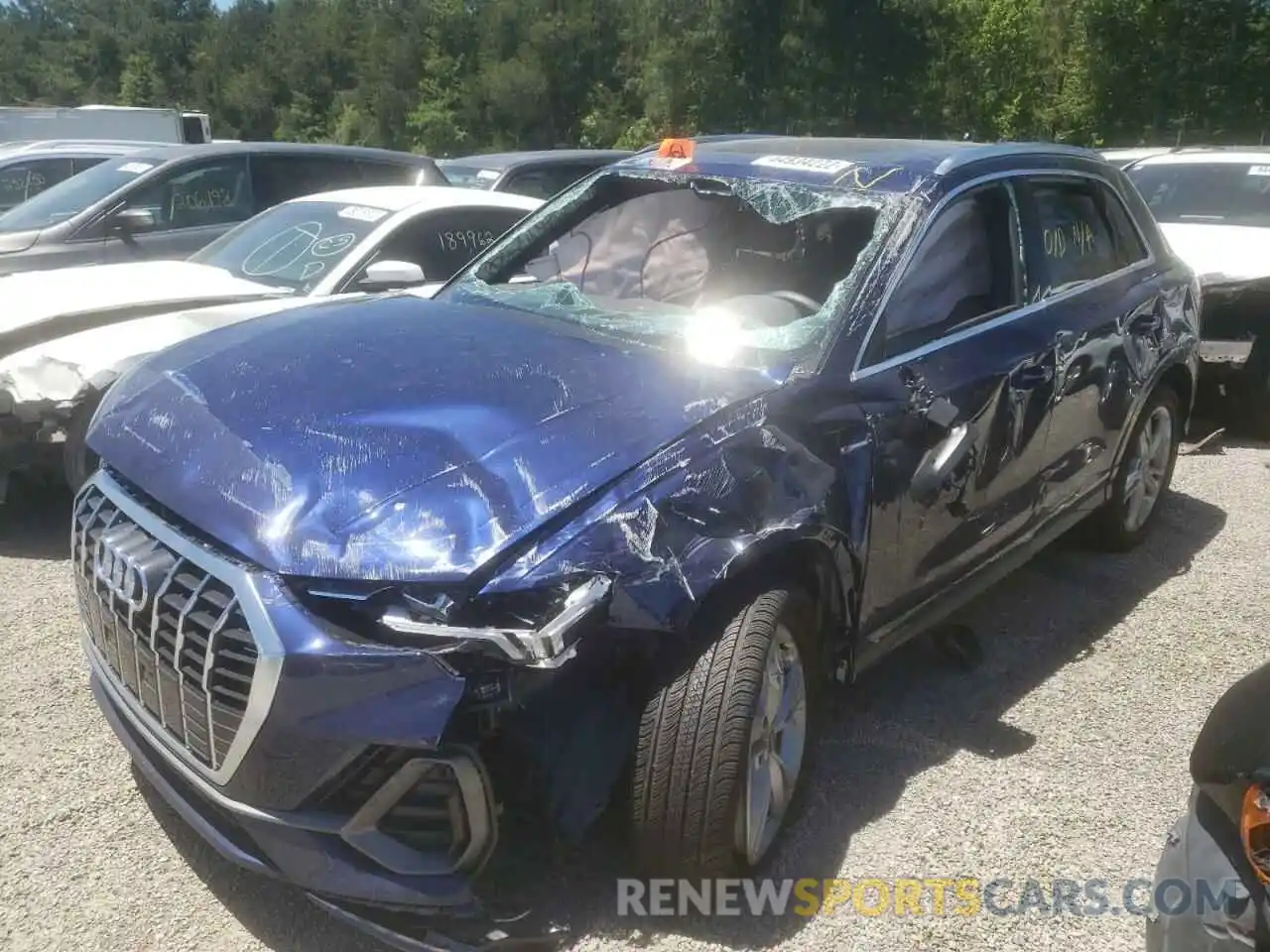 2 Photograph of a damaged car WA1EECF35N1062113 AUDI Q3 2022