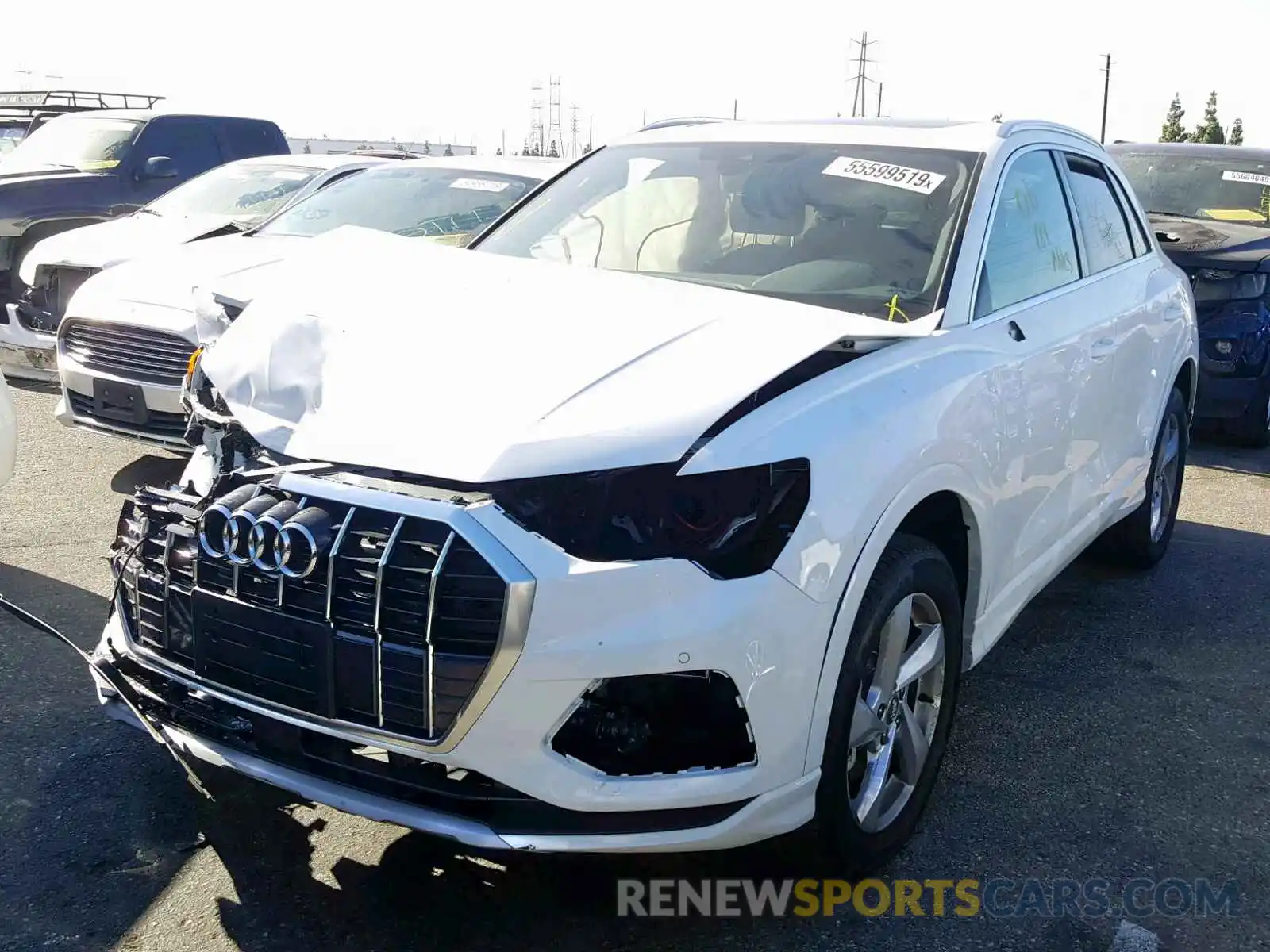 2 Photograph of a damaged car WA1BECF38K1085741 AUDI Q3 PREMIUM 2019