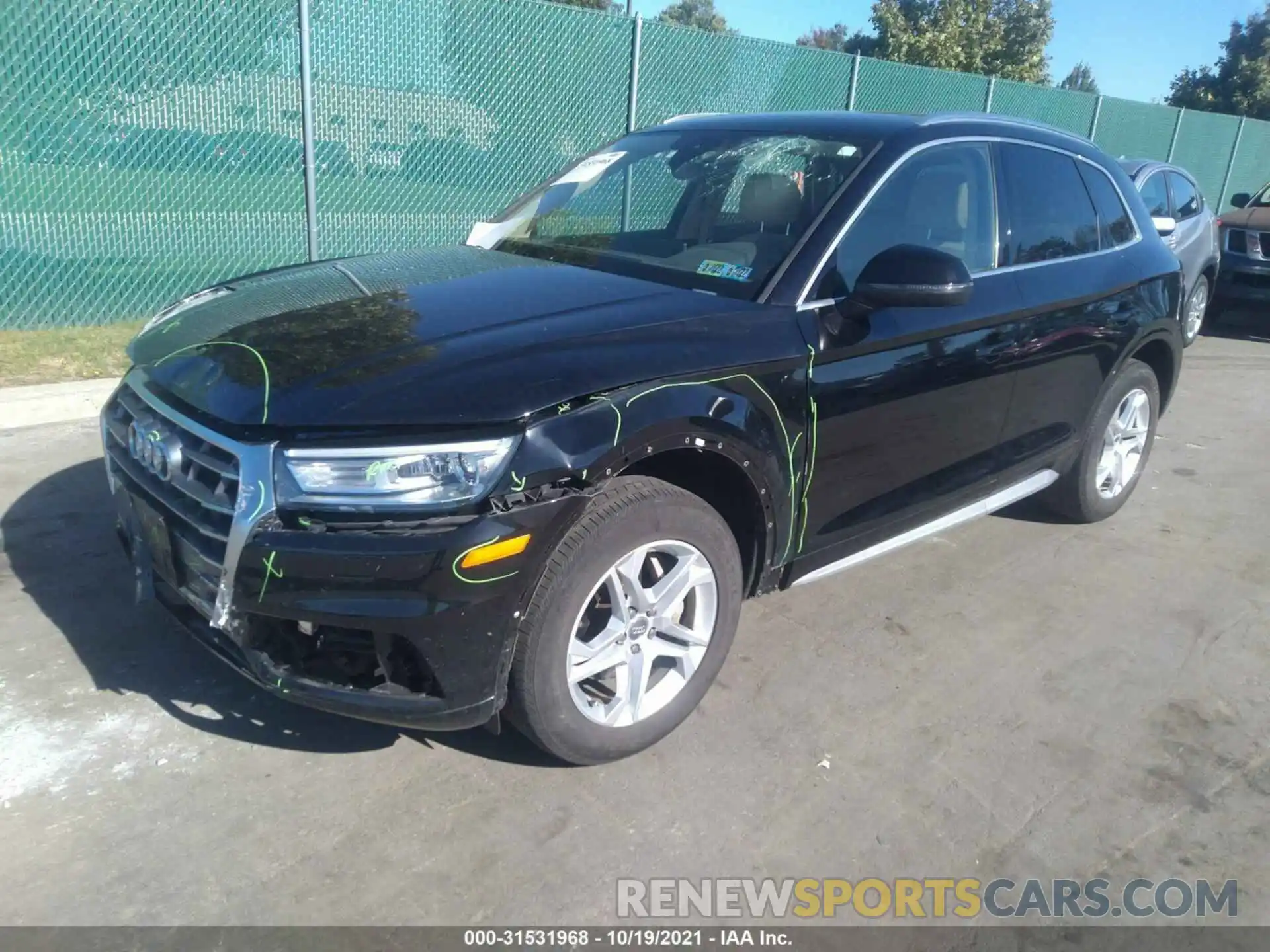 2 Photograph of a damaged car WA1ANAFY1K2125776 AUDI Q5 2019