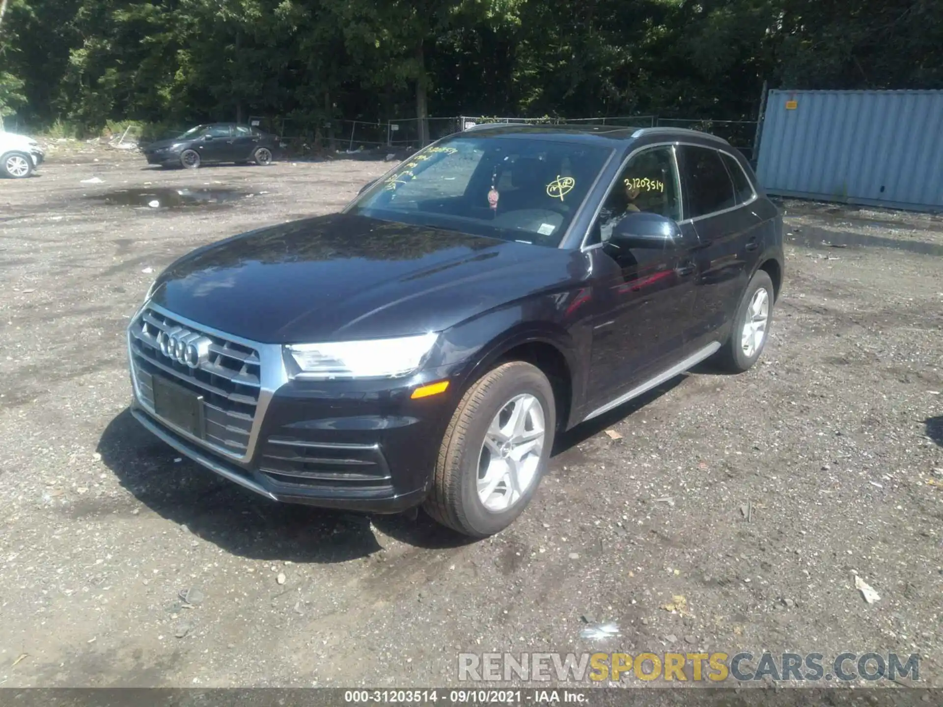 2 Фотография поврежденного автомобиля WA1ANAFY2K2100952 AUDI Q5 2019