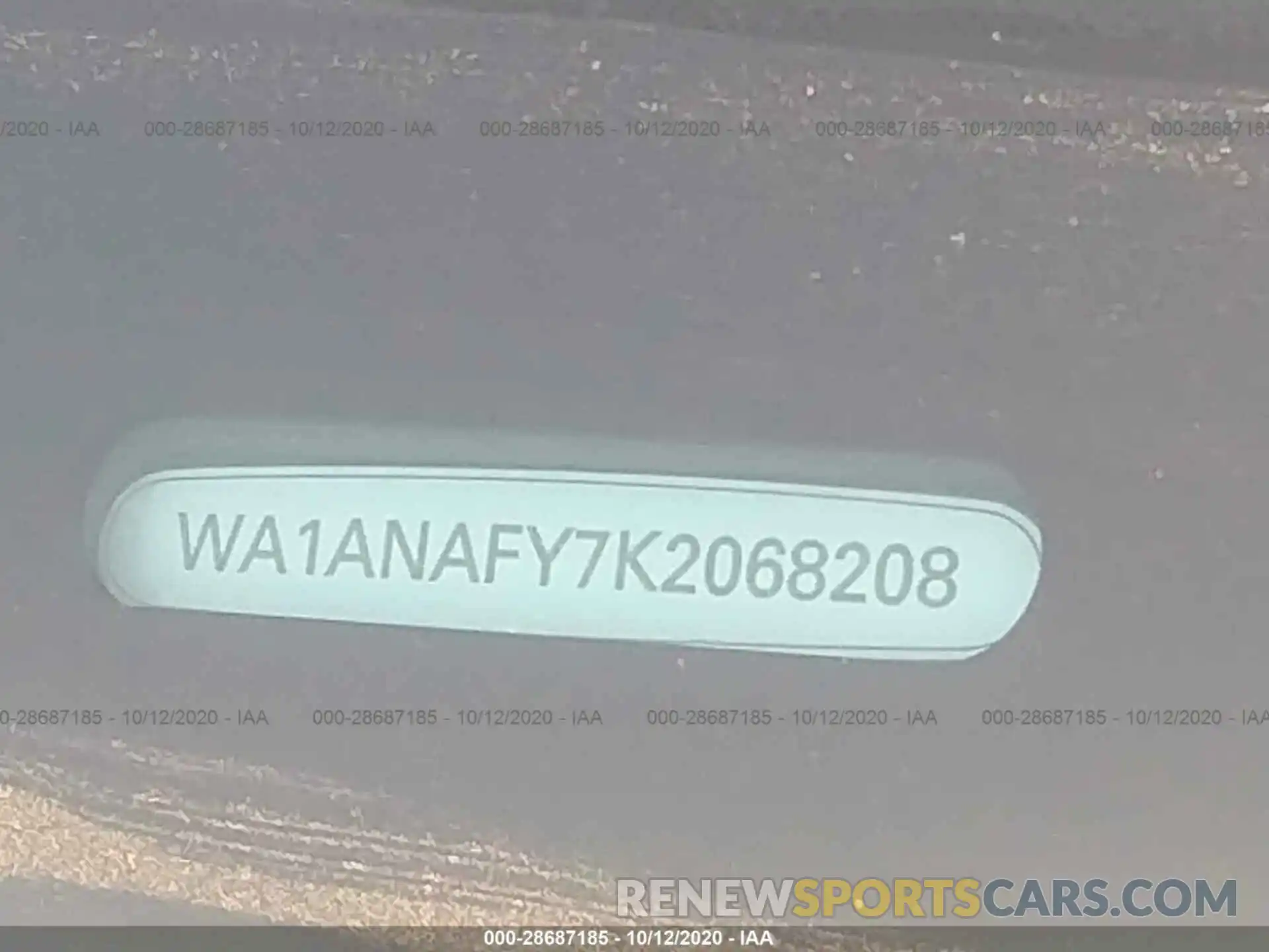 9 Фотография поврежденного автомобиля WA1ANAFY7K2068208 AUDI Q5 2019