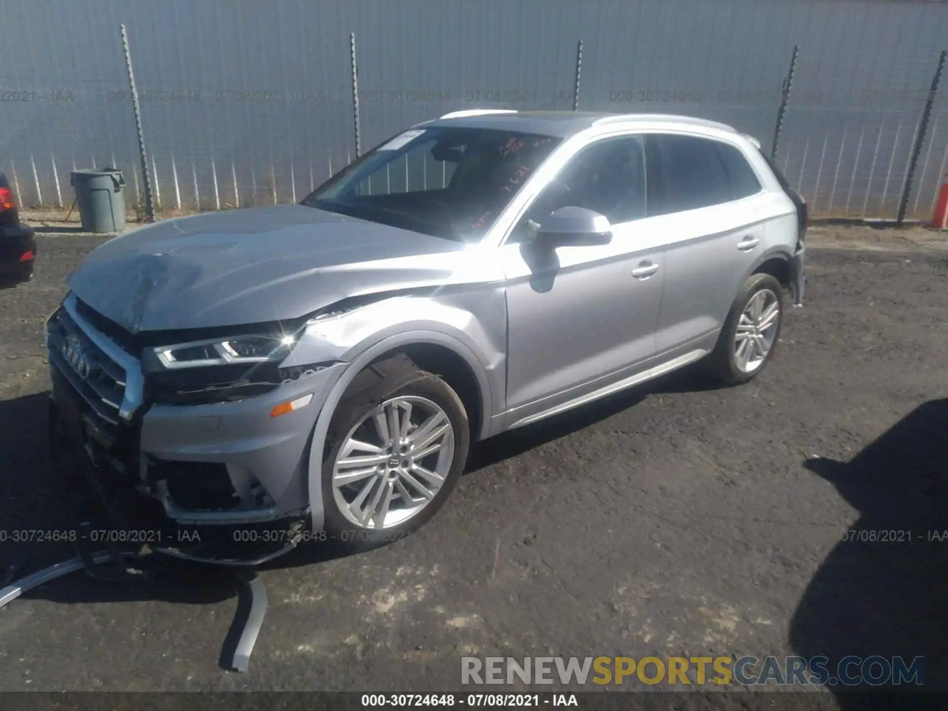 2 Фотография поврежденного автомобиля WA1BNAFY1K2115530 AUDI Q5 2019