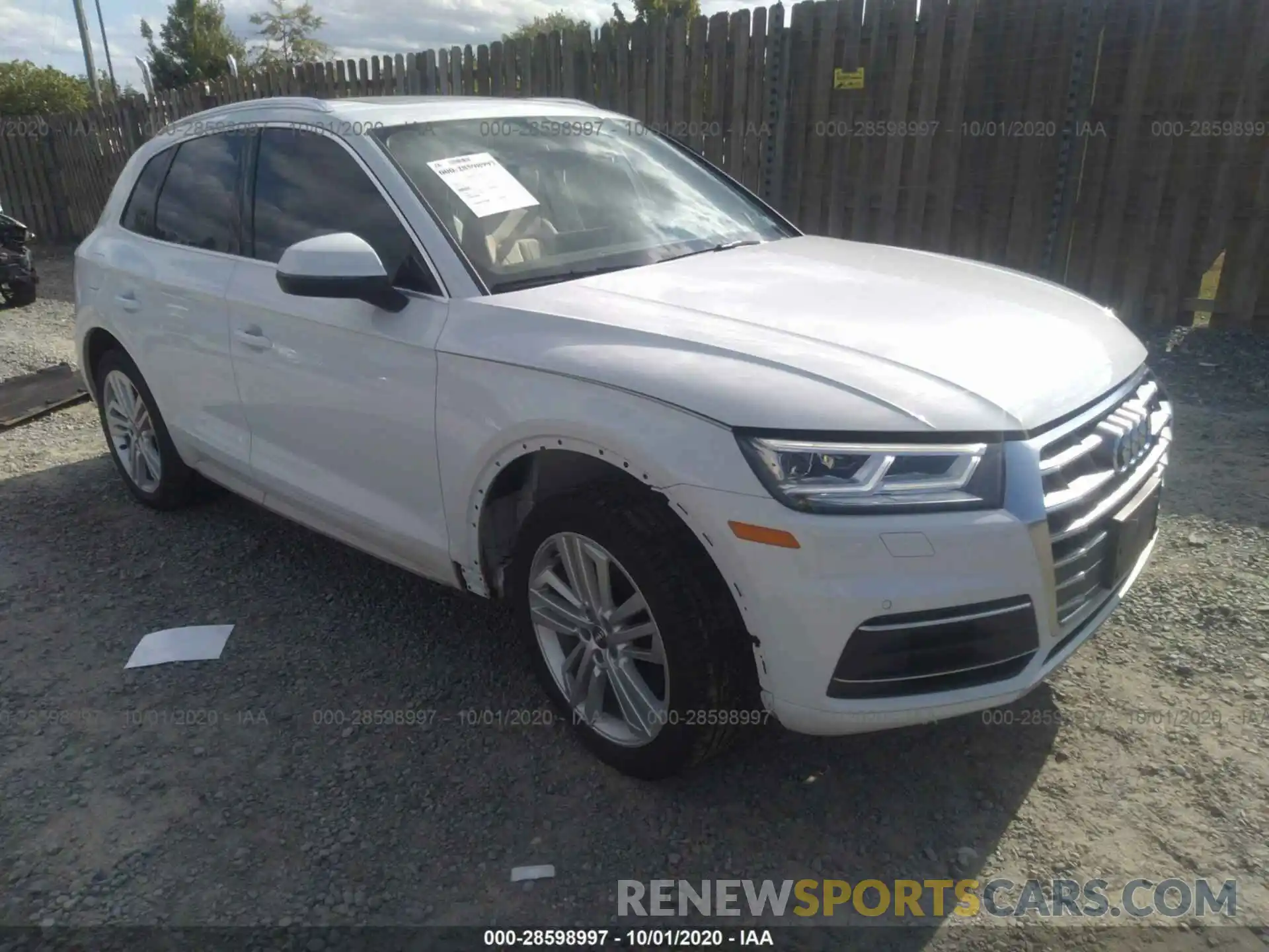 1 Фотография поврежденного автомобиля WA1BNAFY7K2136429 AUDI Q5 2019