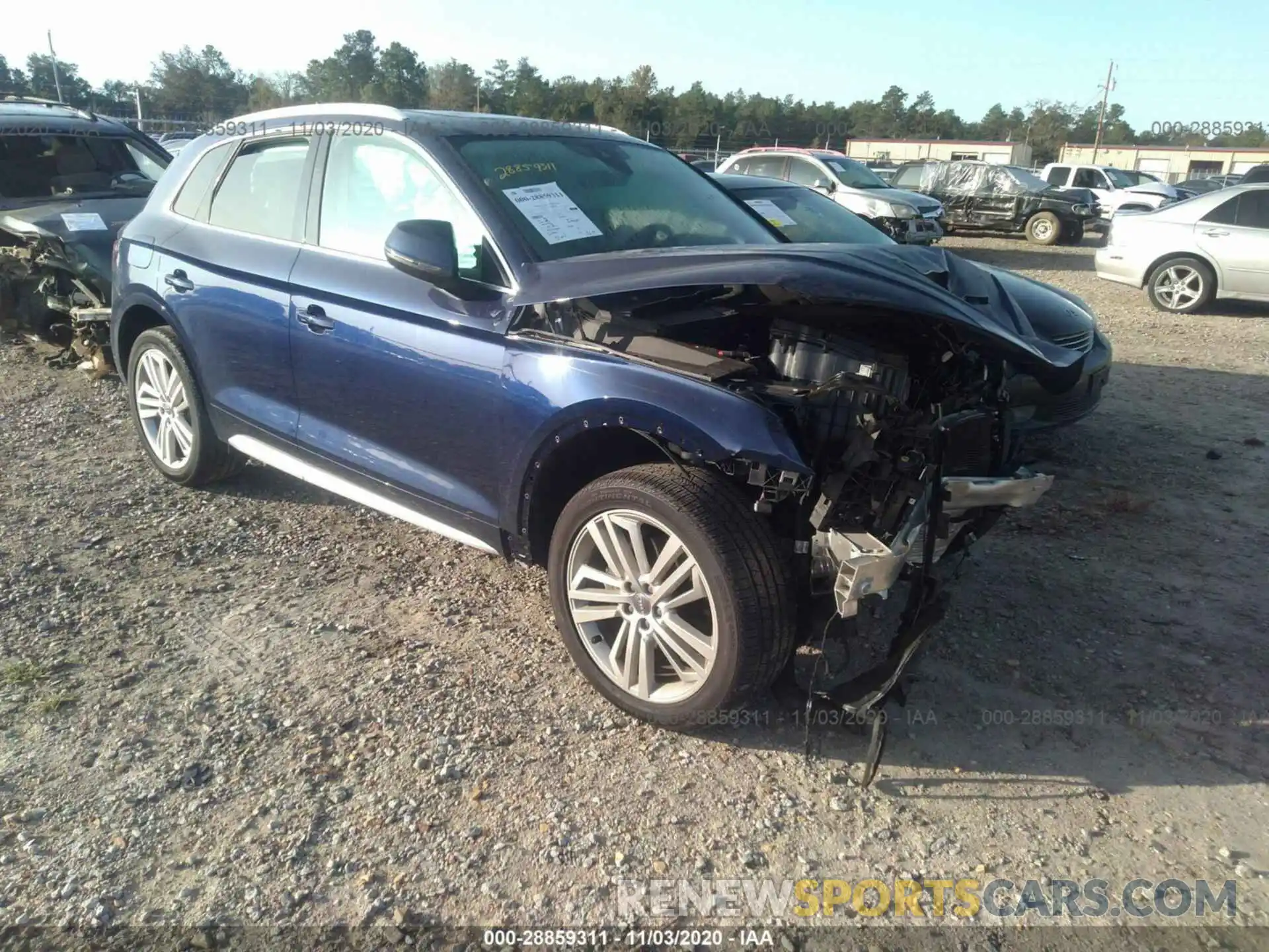 1 Фотография поврежденного автомобиля WA1BNAFY8K2100460 AUDI Q5 2019