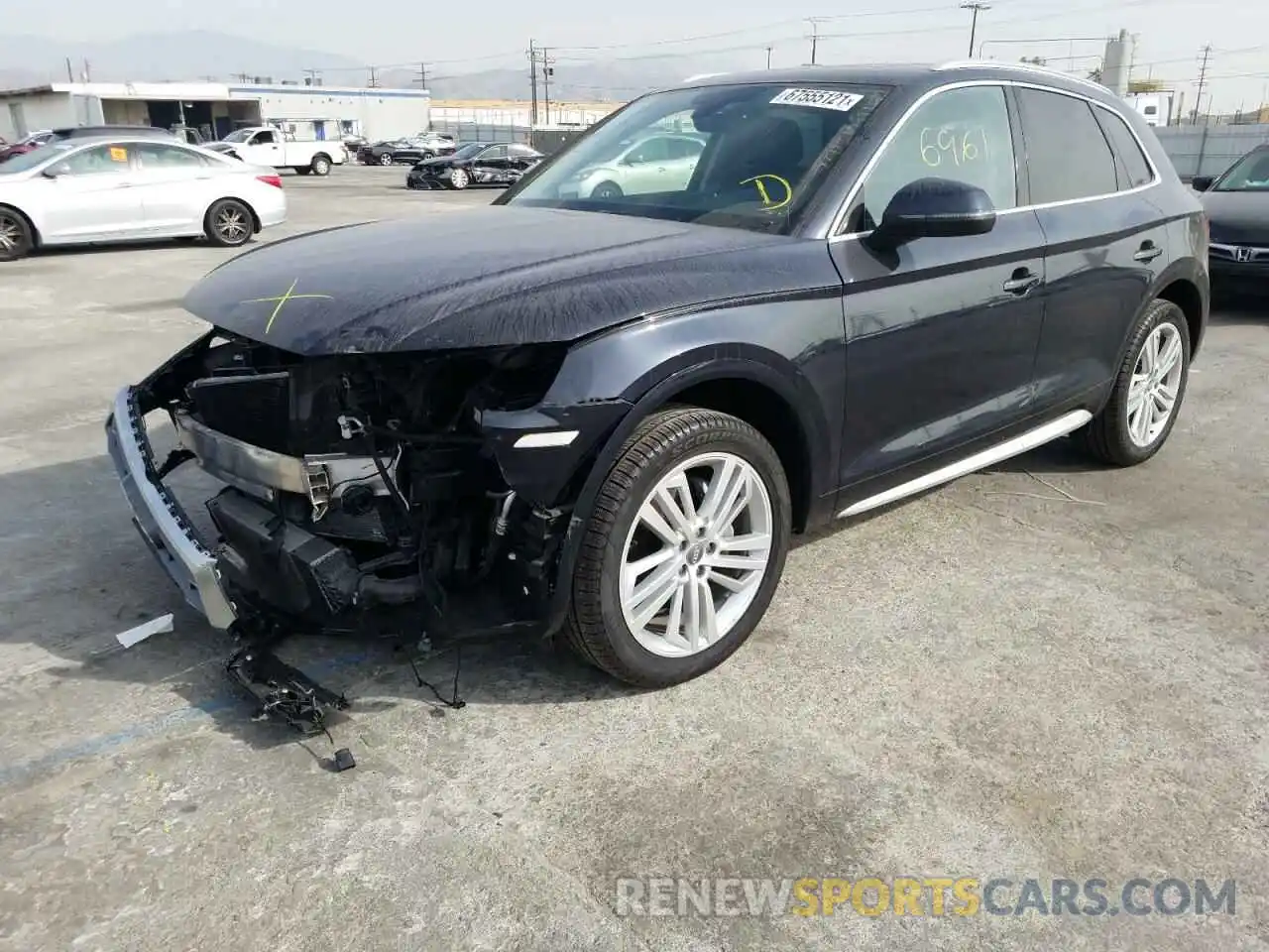 2 Фотография поврежденного автомобиля WA1BNAFY9K2076623 AUDI Q5 2019