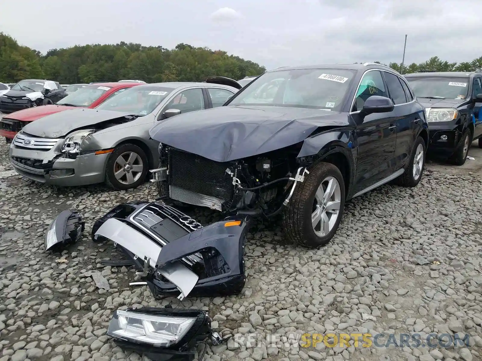 2 Фотография поврежденного автомобиля WA1BNAFYXK2029682 AUDI Q5 2019