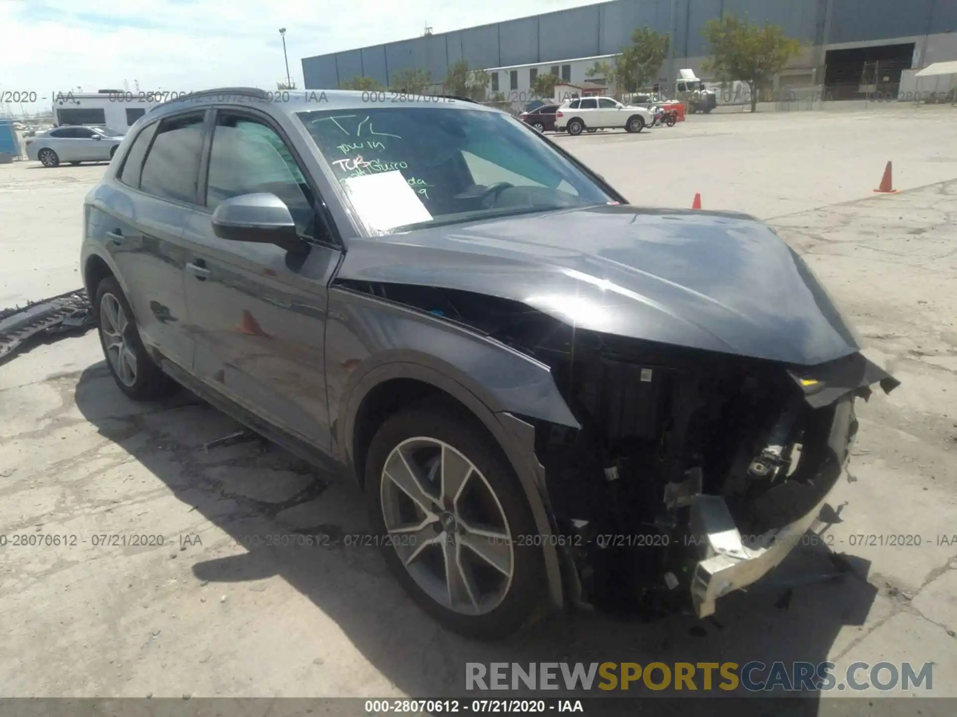 1 Photograph of a damaged car WA1CNAFY2K2089332 AUDI Q5 2019