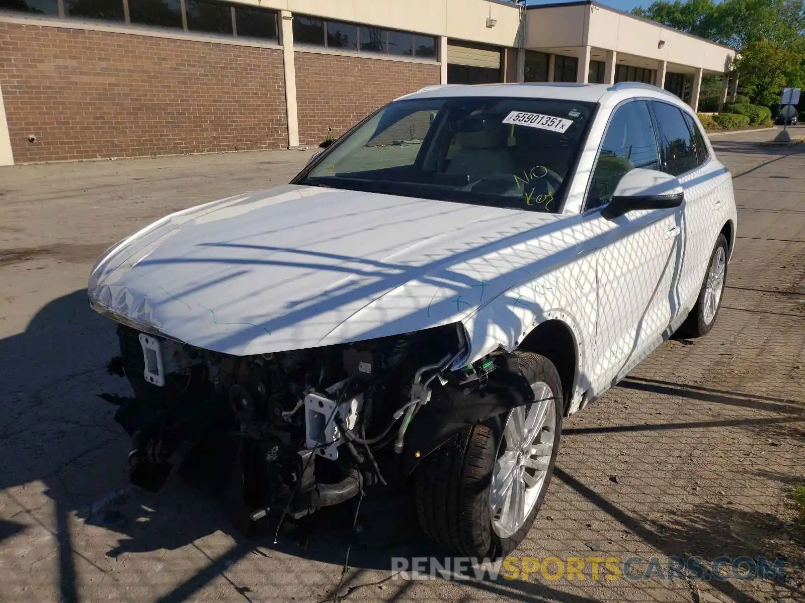 2 Photograph of a damaged car WA1CNAFY7K2015582 AUDI Q5 2019