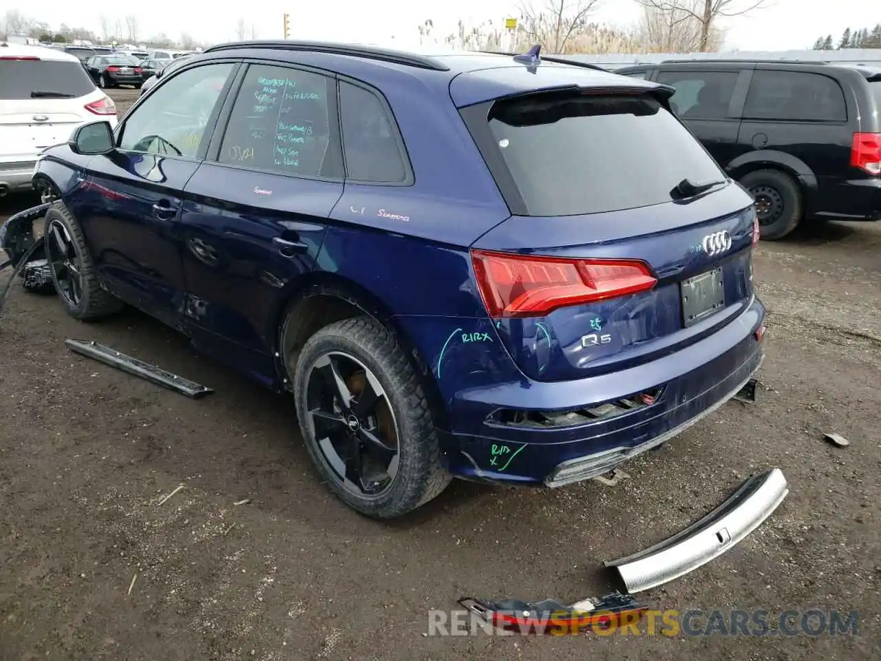 3 Фотография поврежденного автомобиля WA1FNAFY0K2034794 AUDI Q5 2019