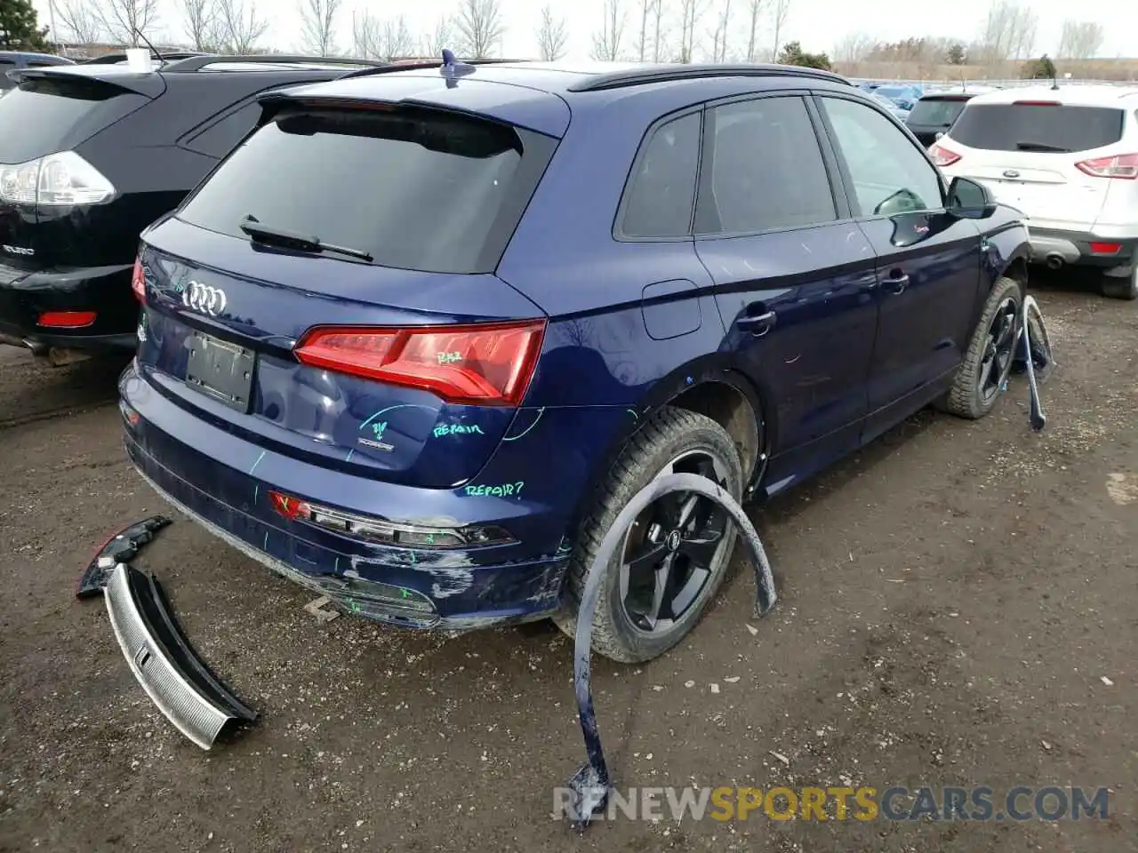 4 Фотография поврежденного автомобиля WA1FNAFY0K2034794 AUDI Q5 2019