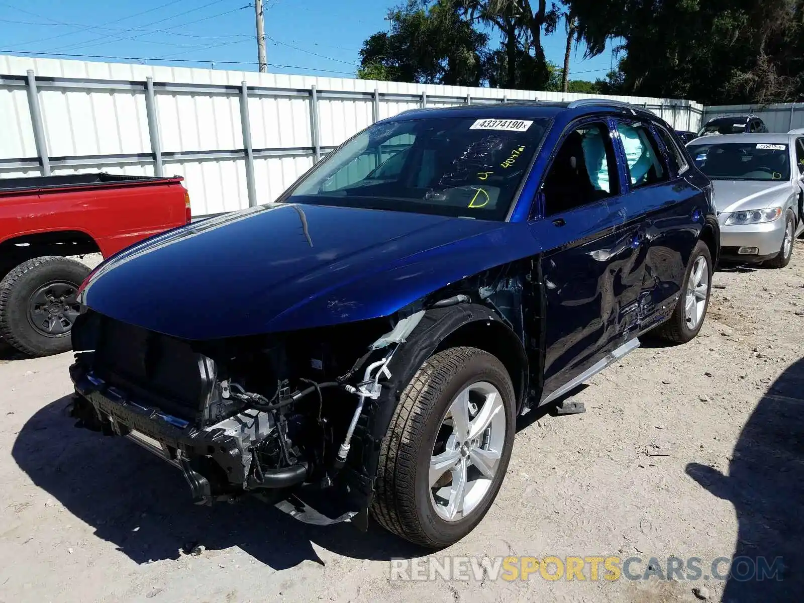 2 Photograph of a damaged car WA1ANAFY8L2000792 AUDI Q5 2020