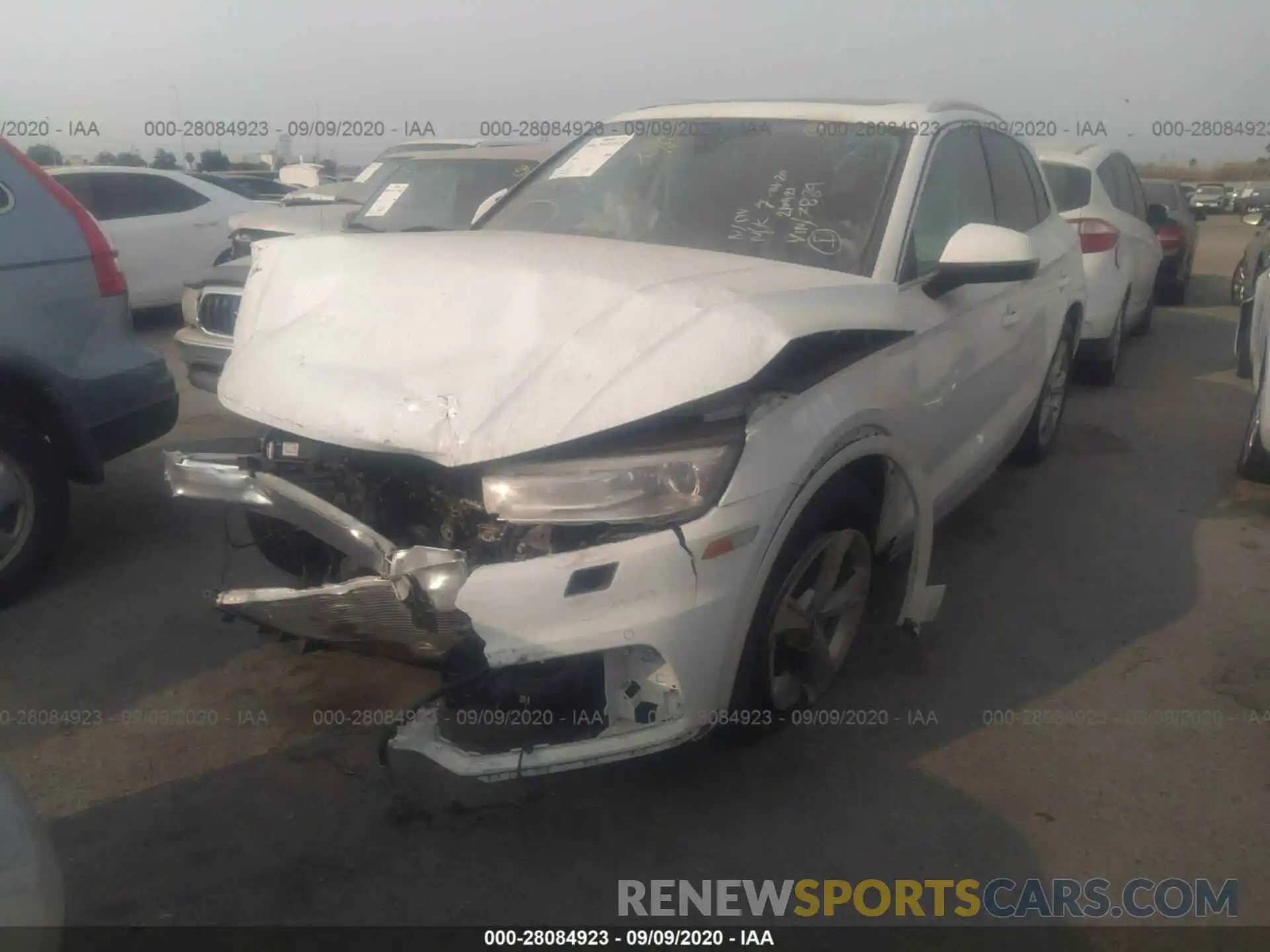 2 Photograph of a damaged car WA1ANAFYXL2037889 AUDI Q5 2020