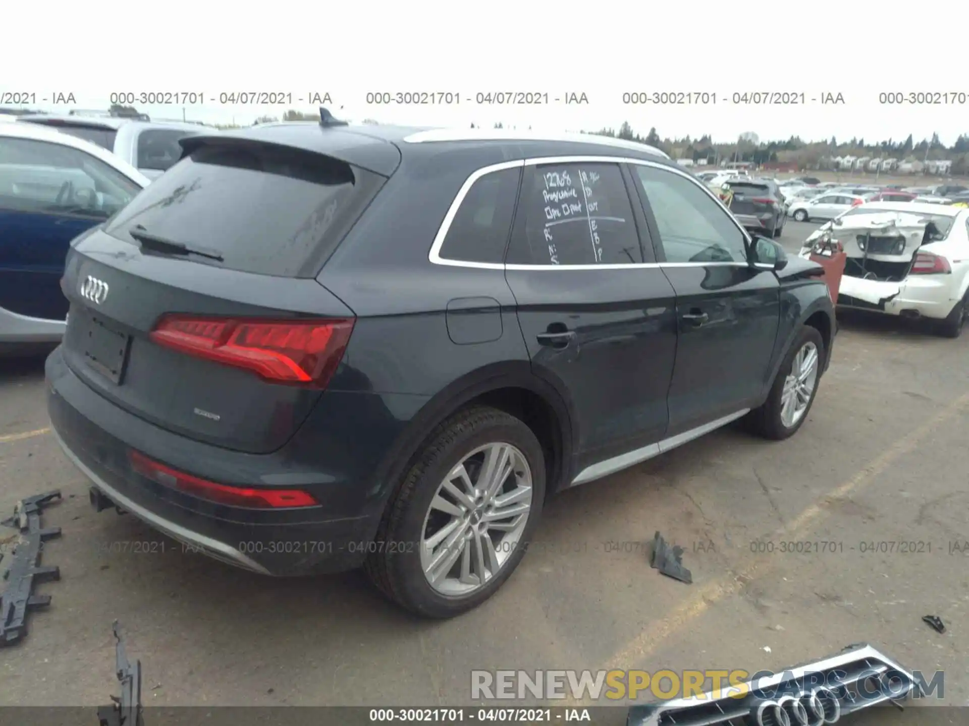 4 Фотография поврежденного автомобиля WA1BNAFY3L2020386 AUDI Q5 2020