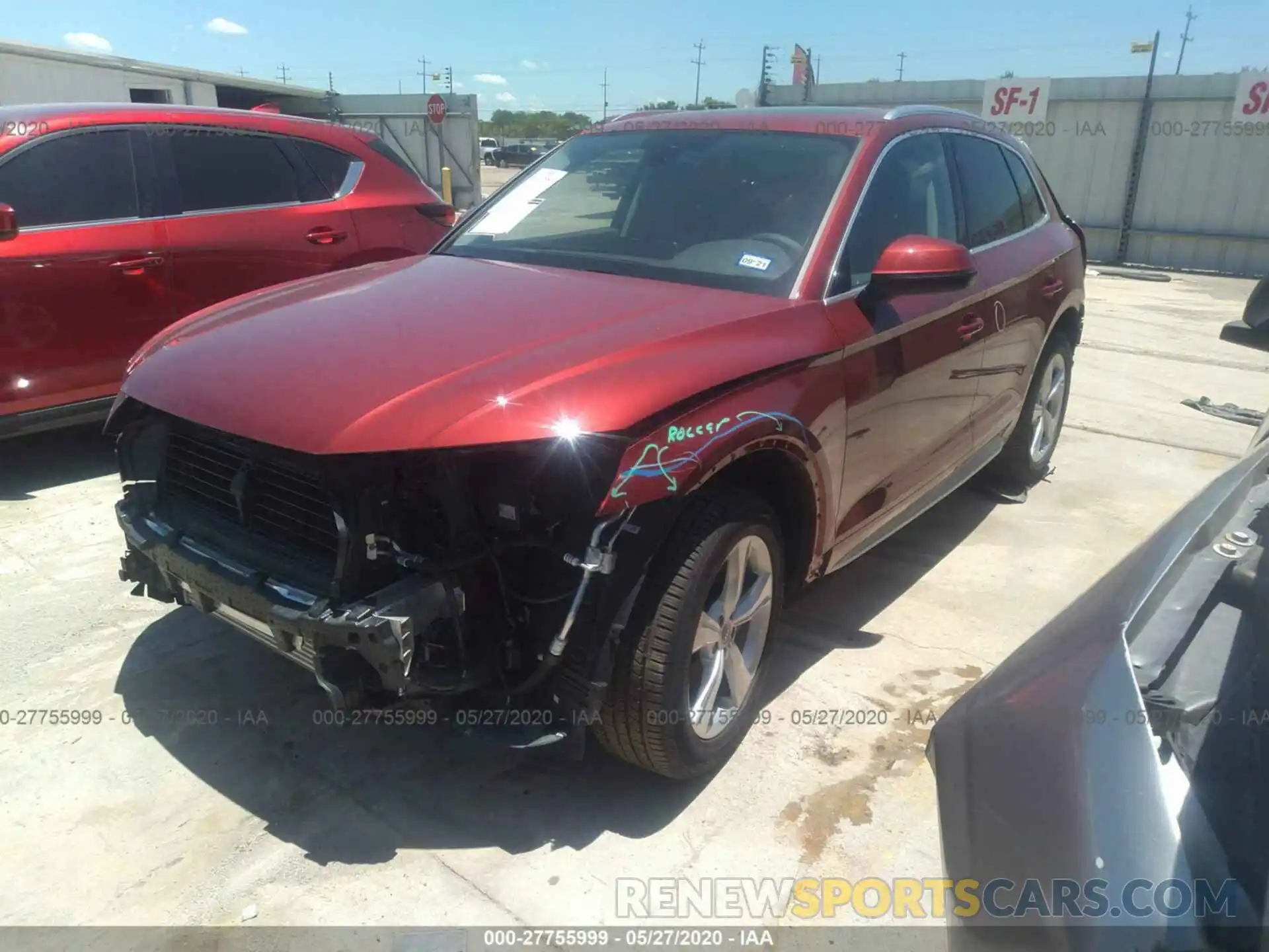 2 Фотография поврежденного автомобиля WA1BNAFY5L2007672 AUDI Q5 2020