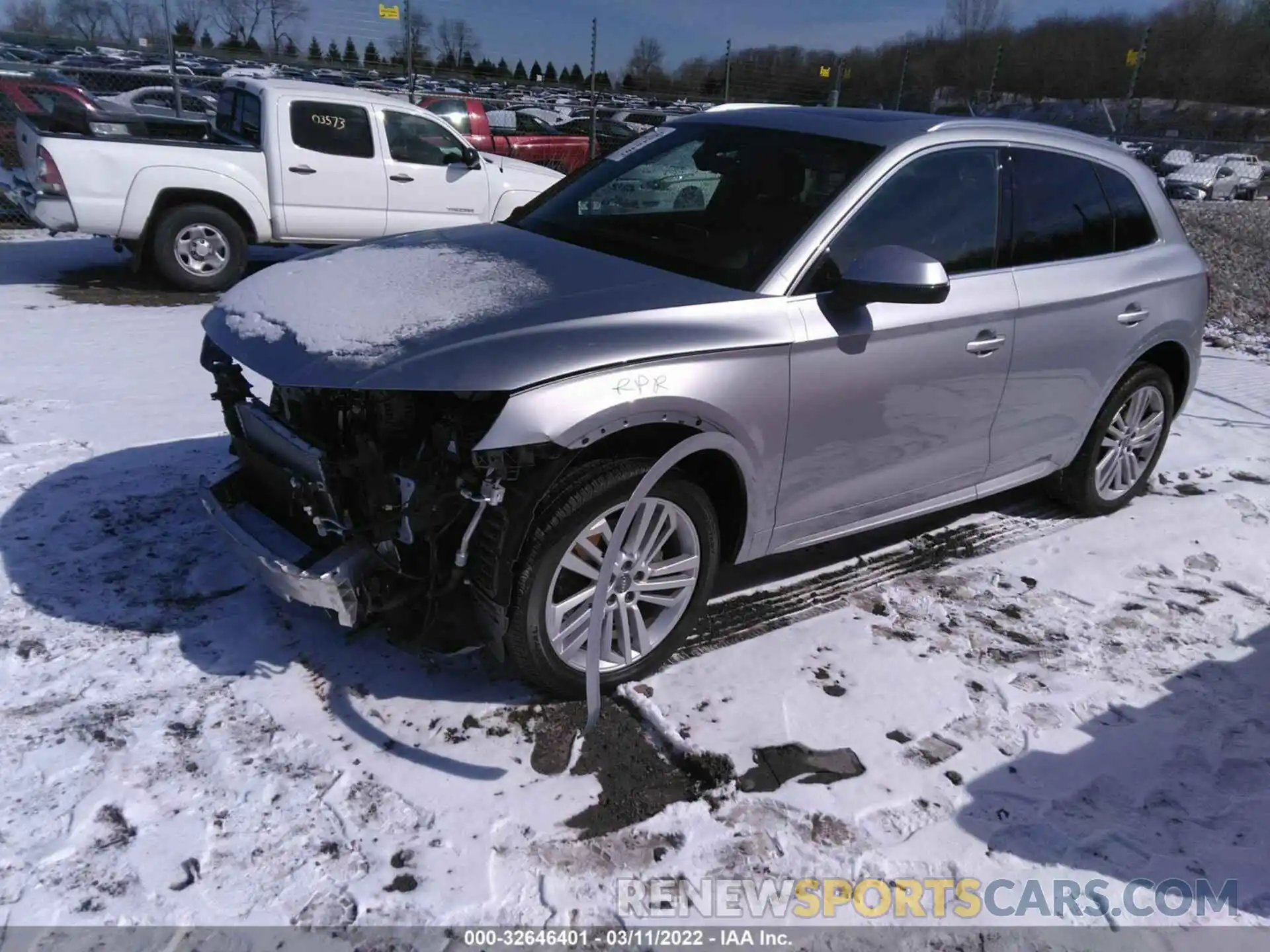 2 Фотография поврежденного автомобиля WA1BNAFY8L2076128 AUDI Q5 2020