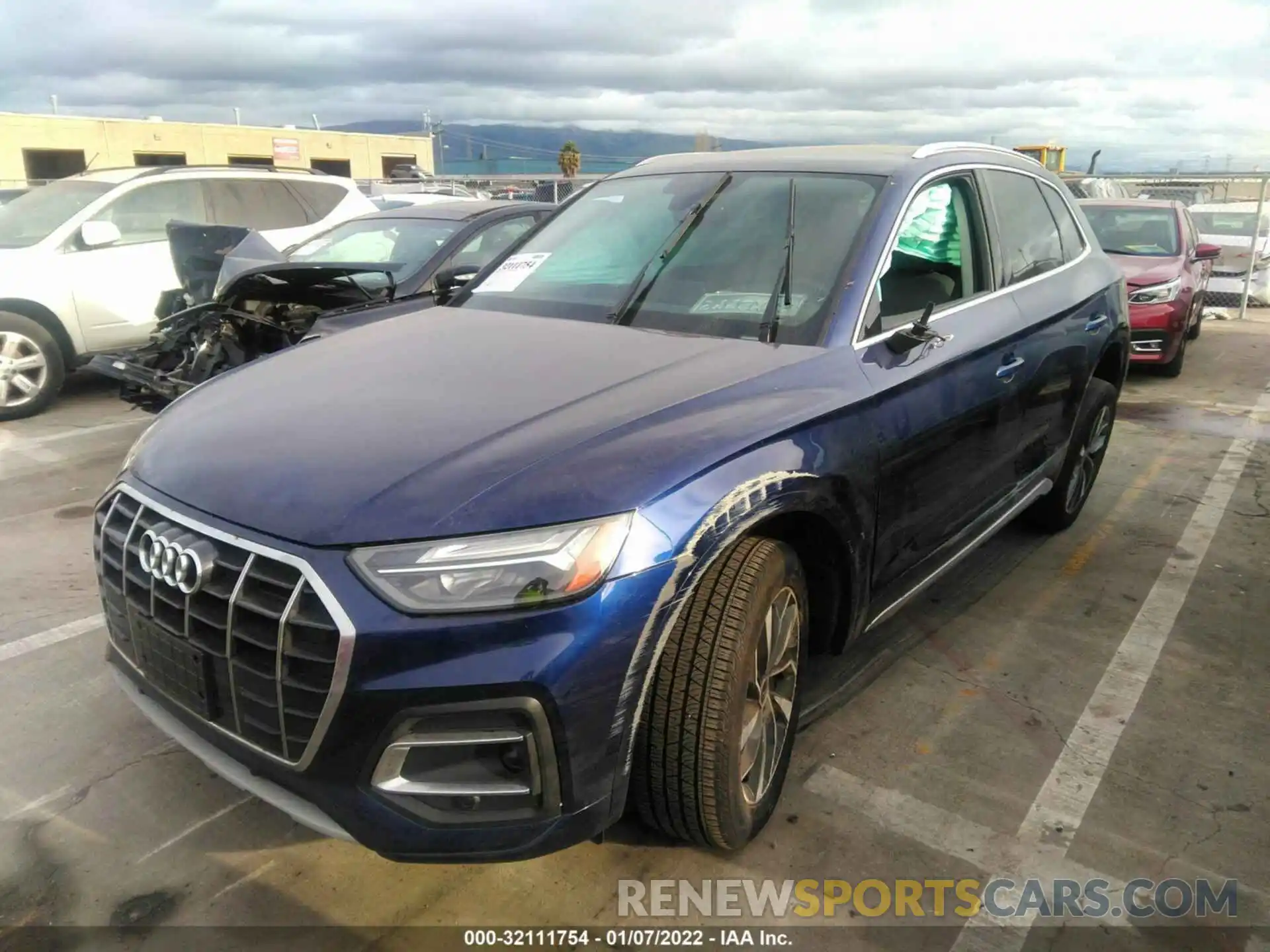 2 Фотография поврежденного автомобиля WA1AAAFY7M2007326 AUDI Q5 2021