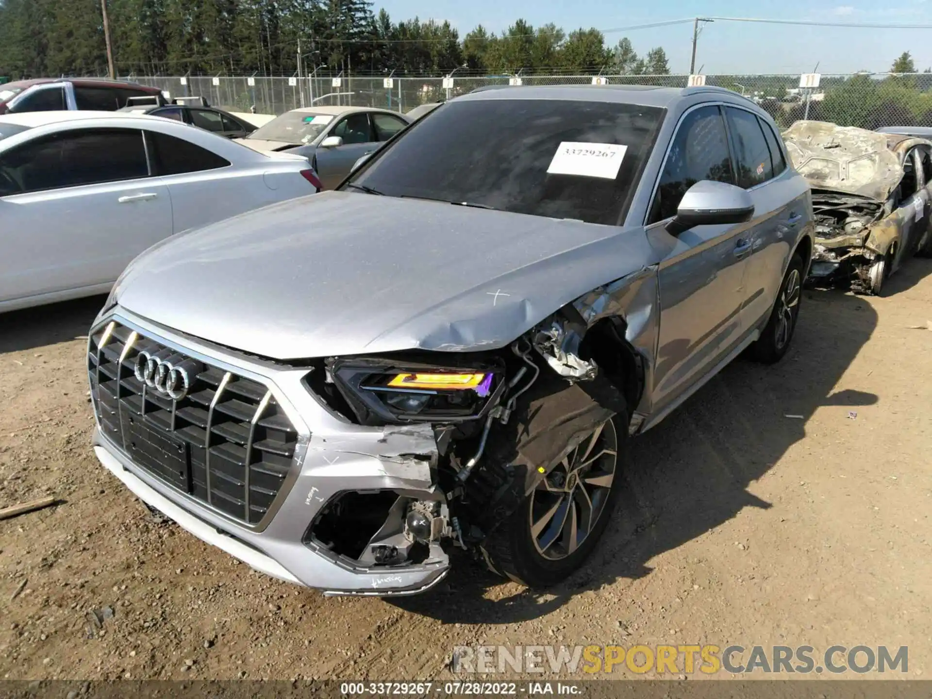 2 Фотография поврежденного автомобиля WA1BAAFY1M2119222 AUDI Q5 2021