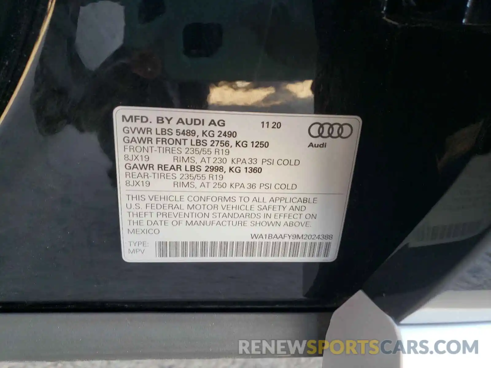 10 Фотография поврежденного автомобиля WA1BAAFY9M2024388 AUDI Q5 2021