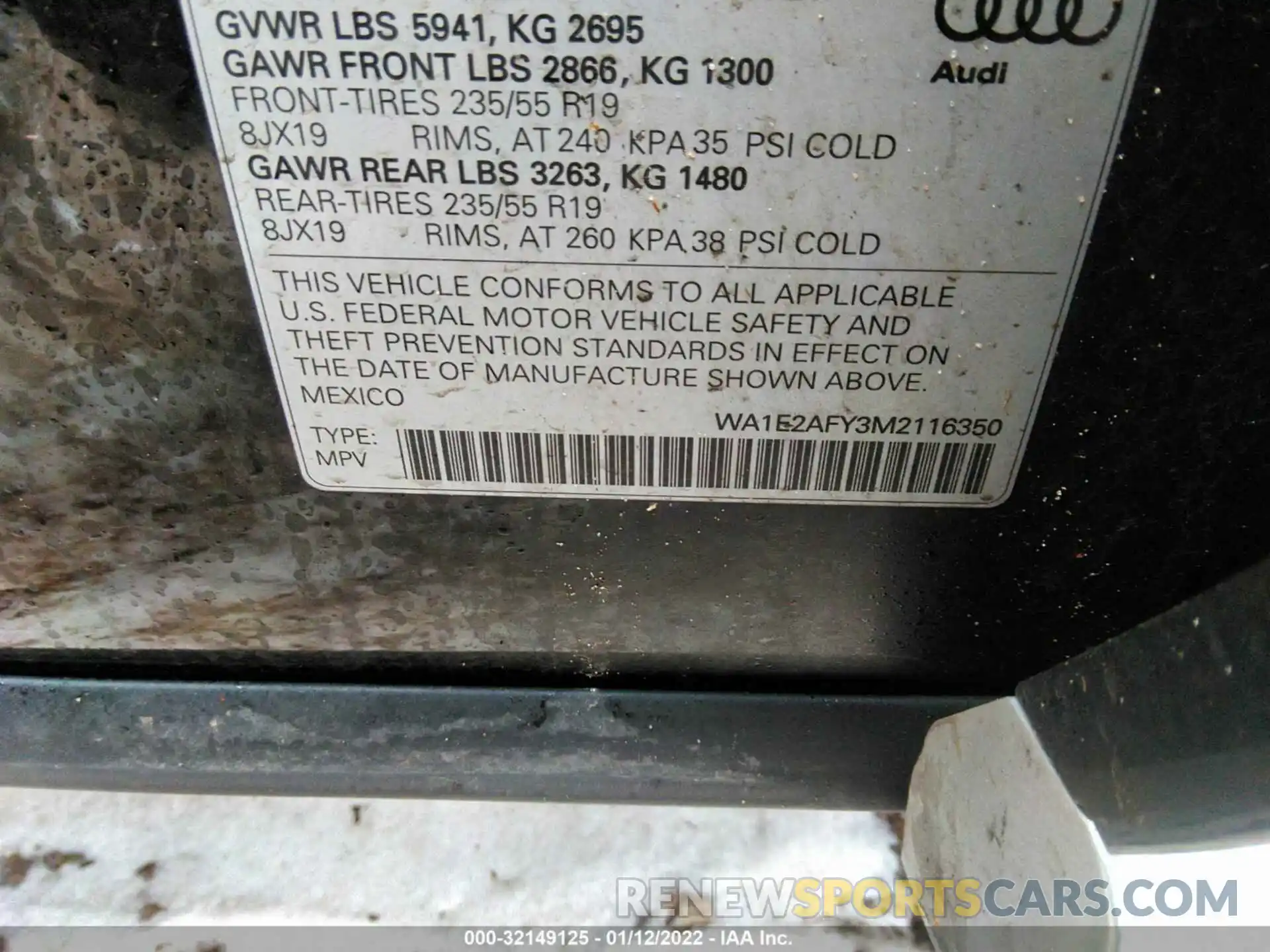 9 Фотография поврежденного автомобиля WA1E2AFY3M2116350 AUDI Q5 2021