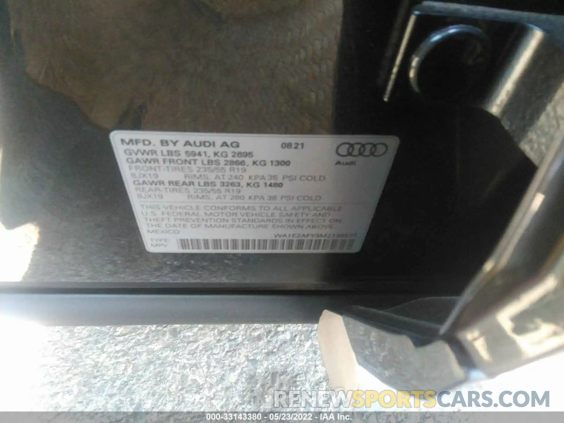 9 Фотография поврежденного автомобиля WA1E2AFY3M2139577 AUDI Q5 2021