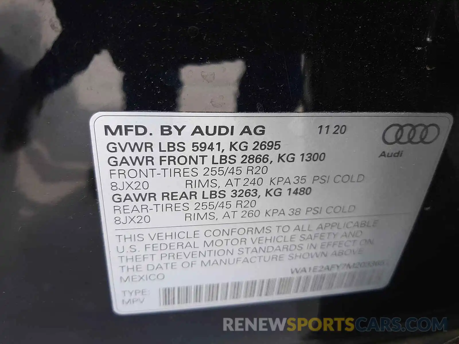 10 Photograph of a damaged car WA1E2AFY7M2033651 AUDI Q5 2021