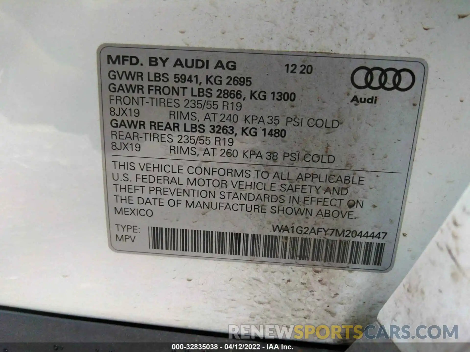 9 Photograph of a damaged car WA1G2AFY7M2044447 AUDI Q5 2021