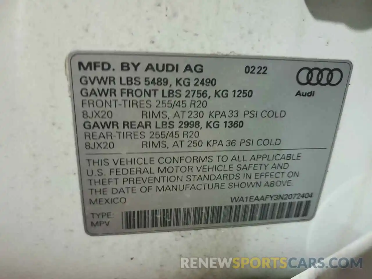 14 Фотография поврежденного автомобиля WA1EAAFY3N2072404 AUDI Q5 2022