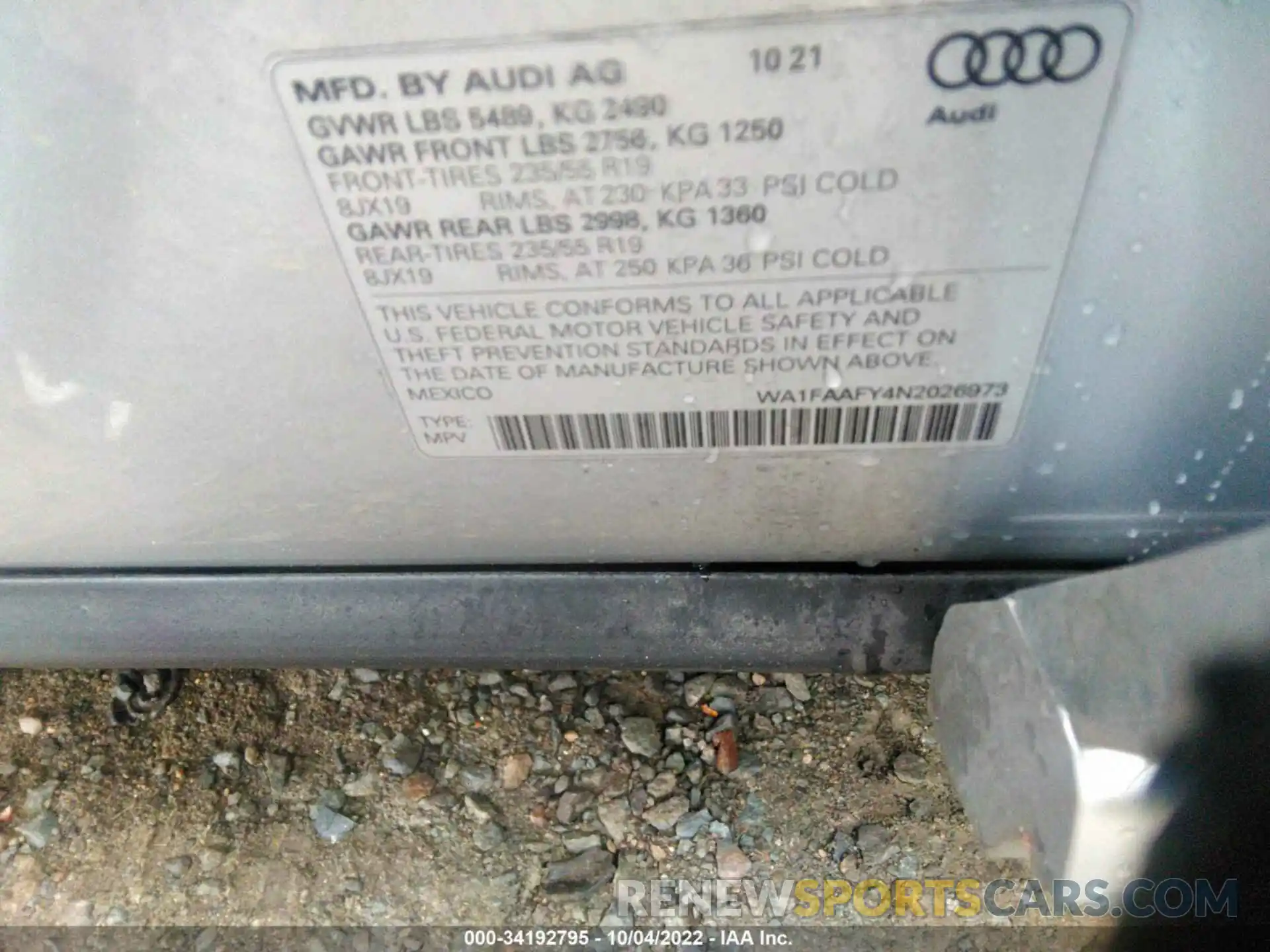 9 Фотография поврежденного автомобиля WA1FAAFY4N2026973 AUDI Q5 2022