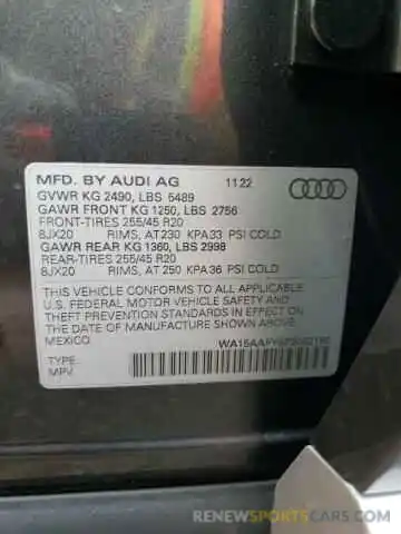 14 Фотография поврежденного автомобиля WA15AAFY8P2062180 AUDI Q5 2023