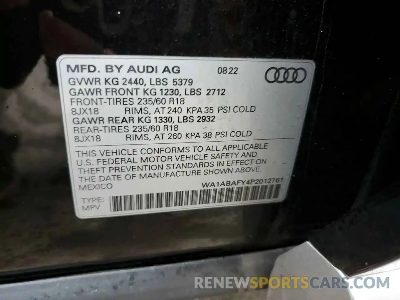 13 Фотография поврежденного автомобиля WA1ABAFY4P2012761 AUDI Q5 2023