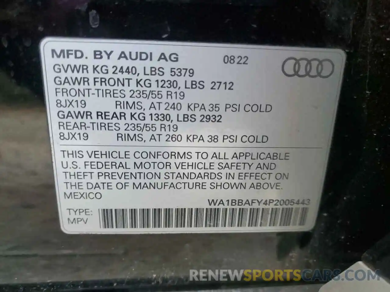 13 Фотография поврежденного автомобиля WA1BBAFY4P2005443 AUDI Q5 2023