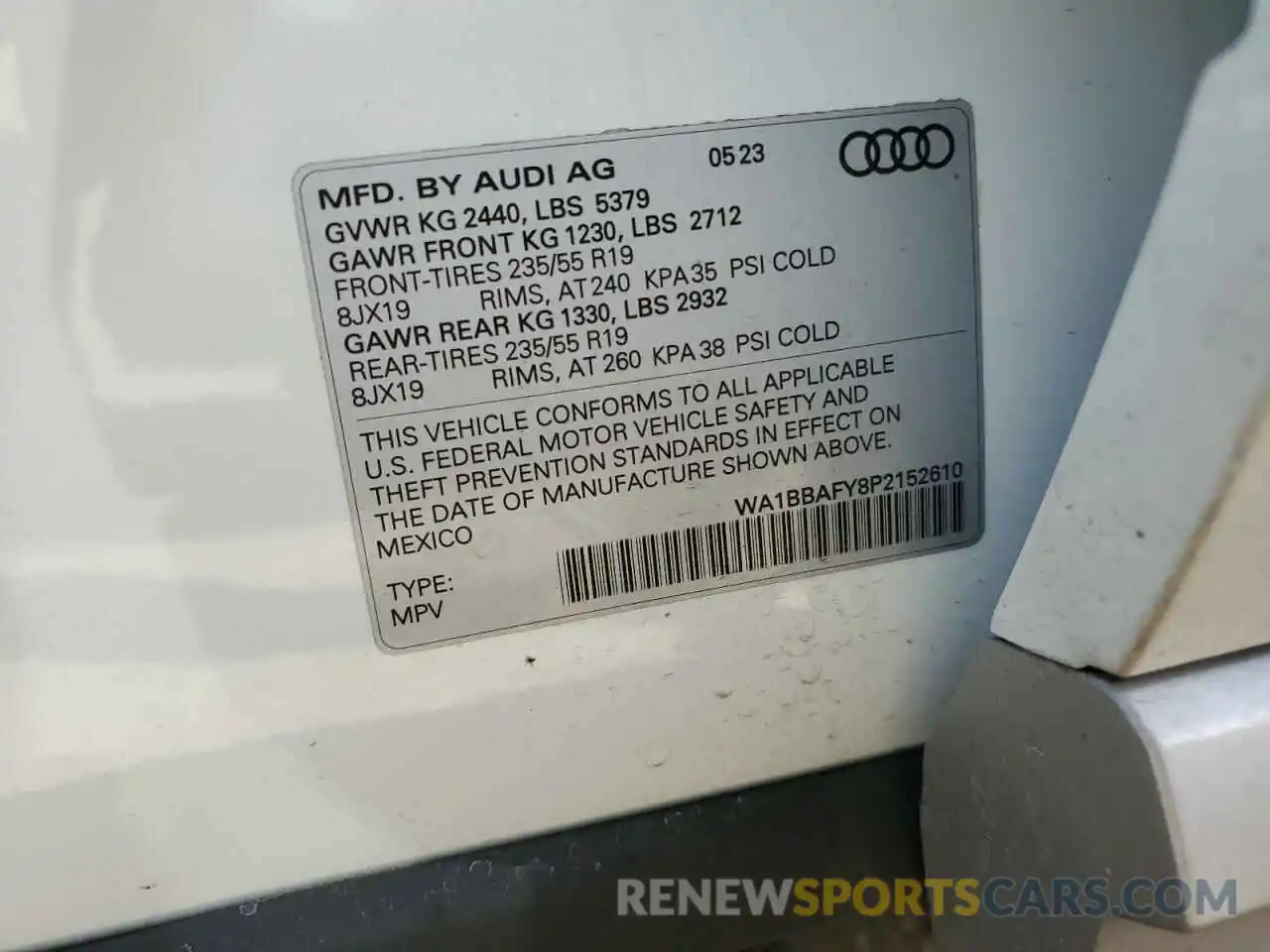 13 Фотография поврежденного автомобиля WA1BBAFY8P2152610 AUDI Q5 2023