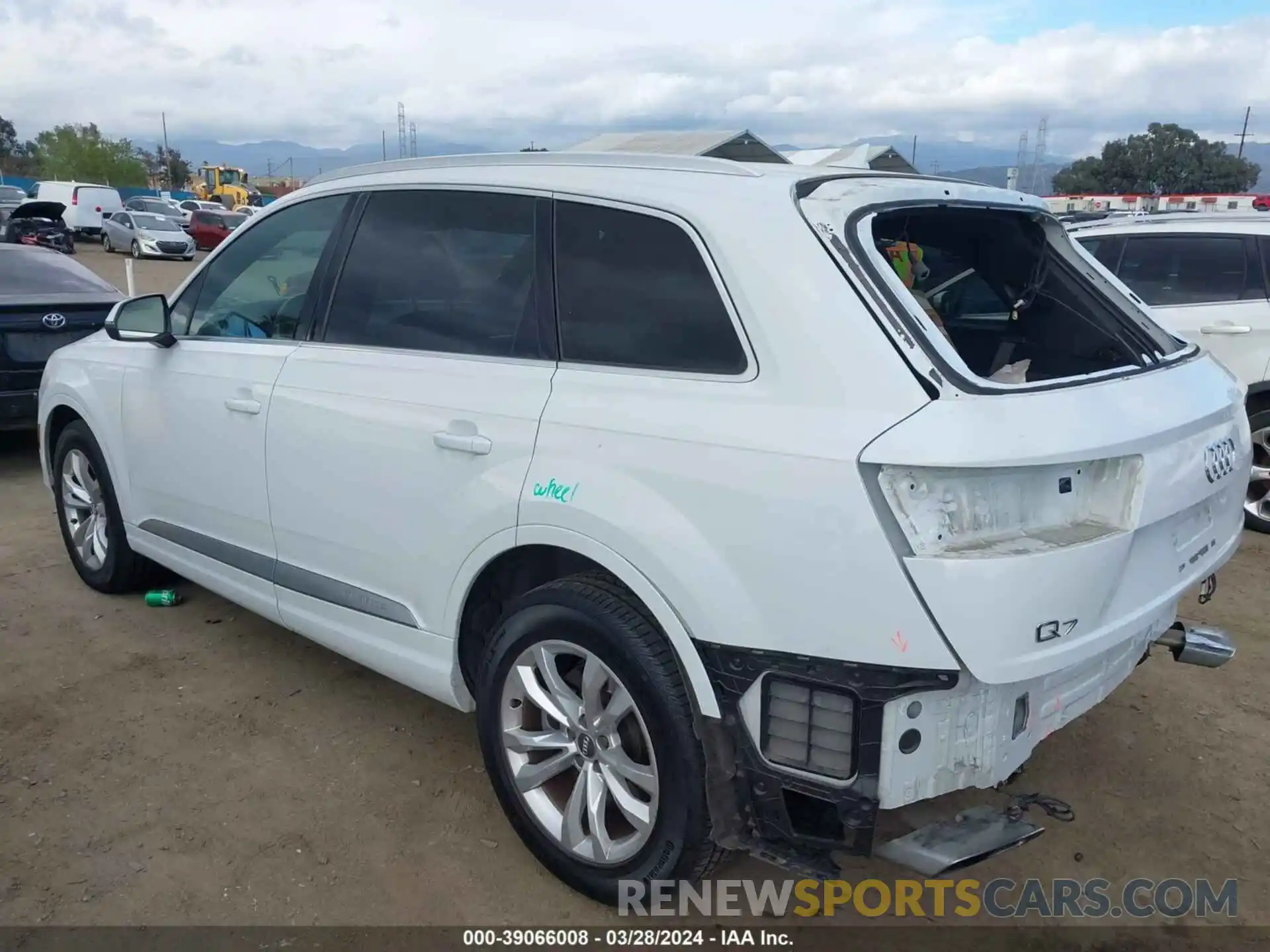 3 Photograph of a damaged car WA1AAAF72KD001894 AUDI Q7 2019