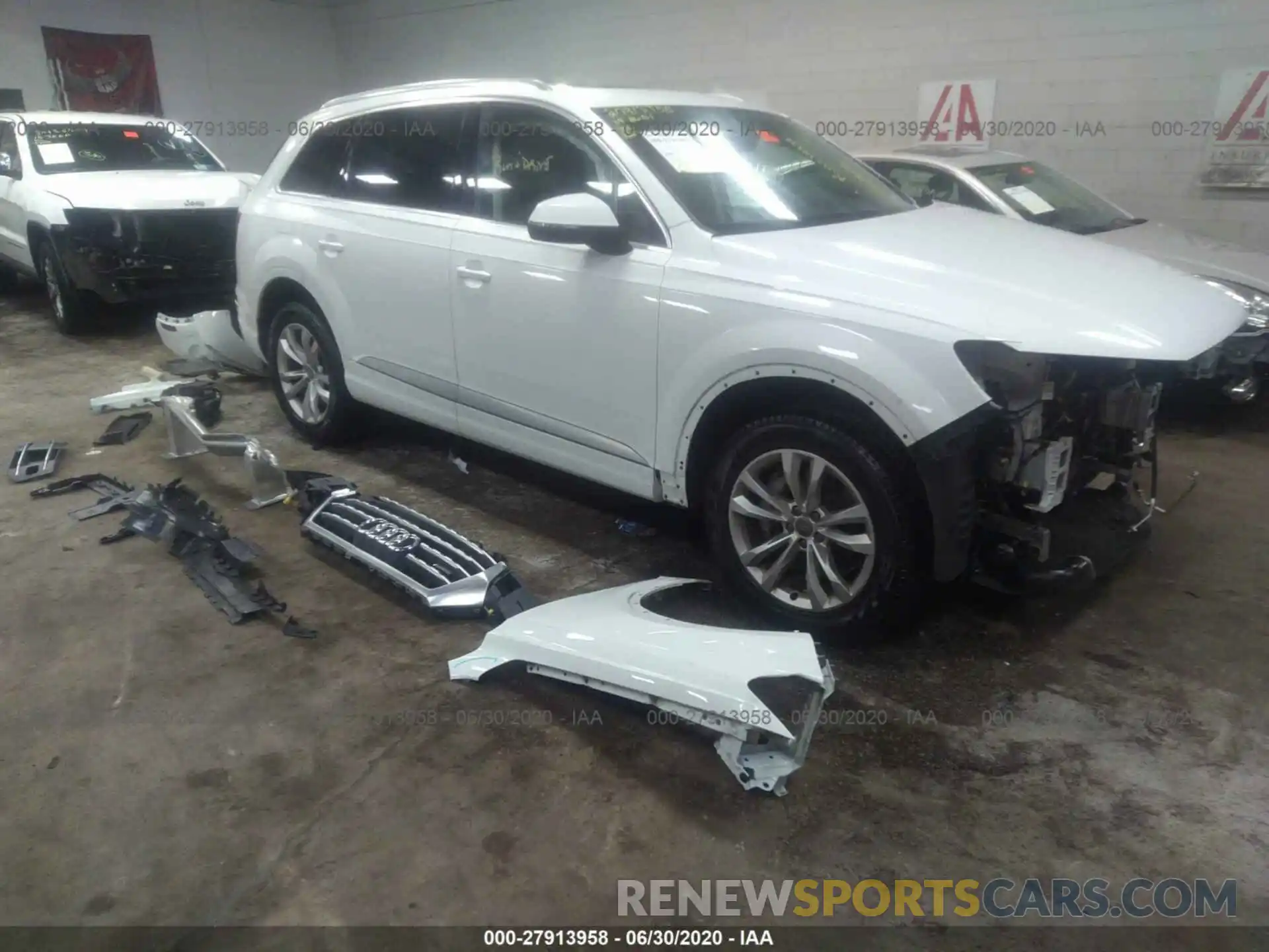 1 Photograph of a damaged car WA1AHAF70KD017877 AUDI Q7 2019