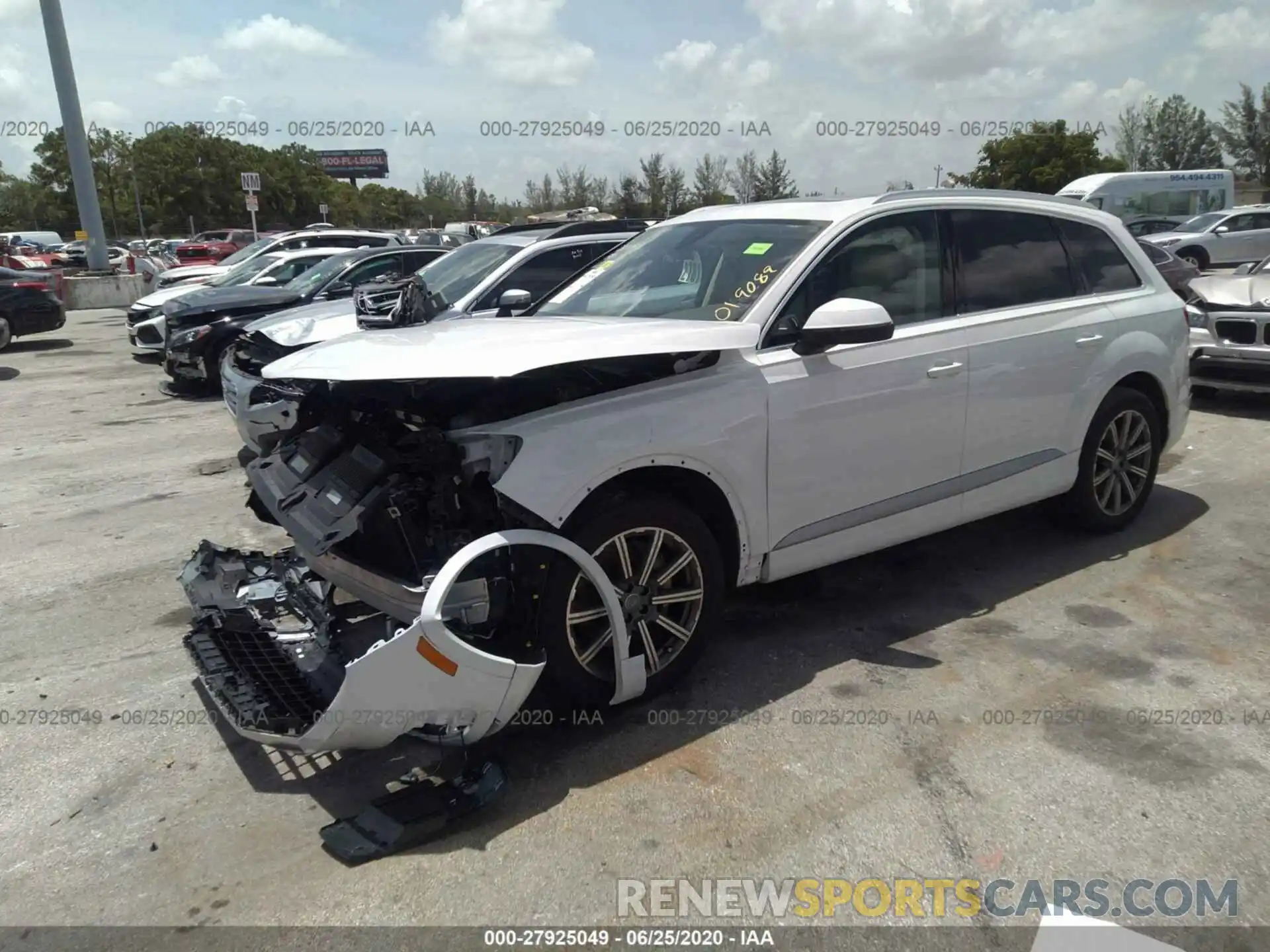 2 Photograph of a damaged car WA1AHAF77KD019089 AUDI Q7 2019