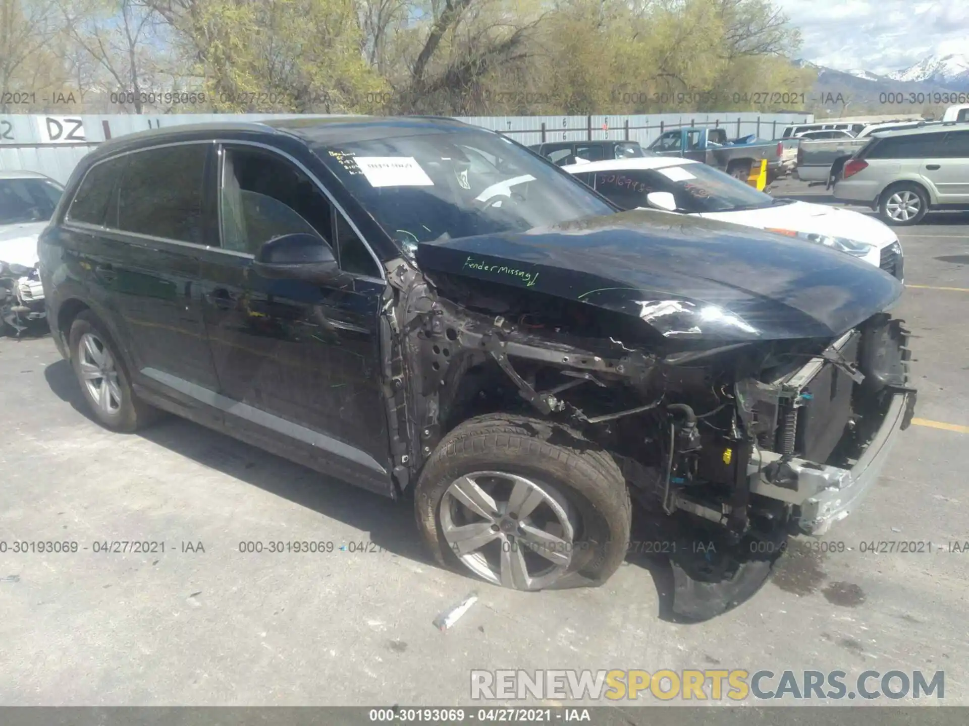 1 Photograph of a damaged car WA1AHAF78KD023040 AUDI Q7 2019