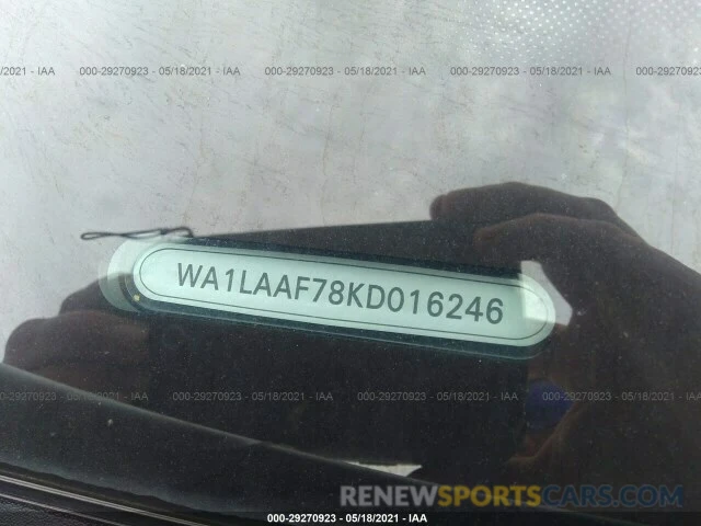 9 Фотография поврежденного автомобиля WA1LAAF78KD016246 AUDI Q7 2019