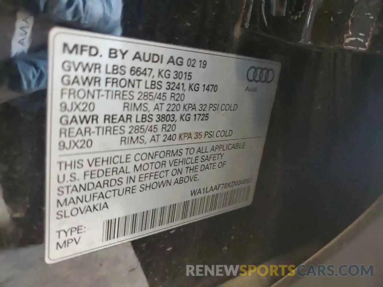 14 Фотография поврежденного автомобиля WA1LAAF78KD034052 AUDI Q7 2019