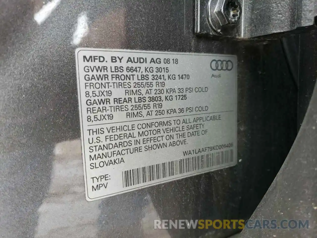 13 Фотография поврежденного автомобиля WA1LAAF79KD006406 AUDI Q7 2019