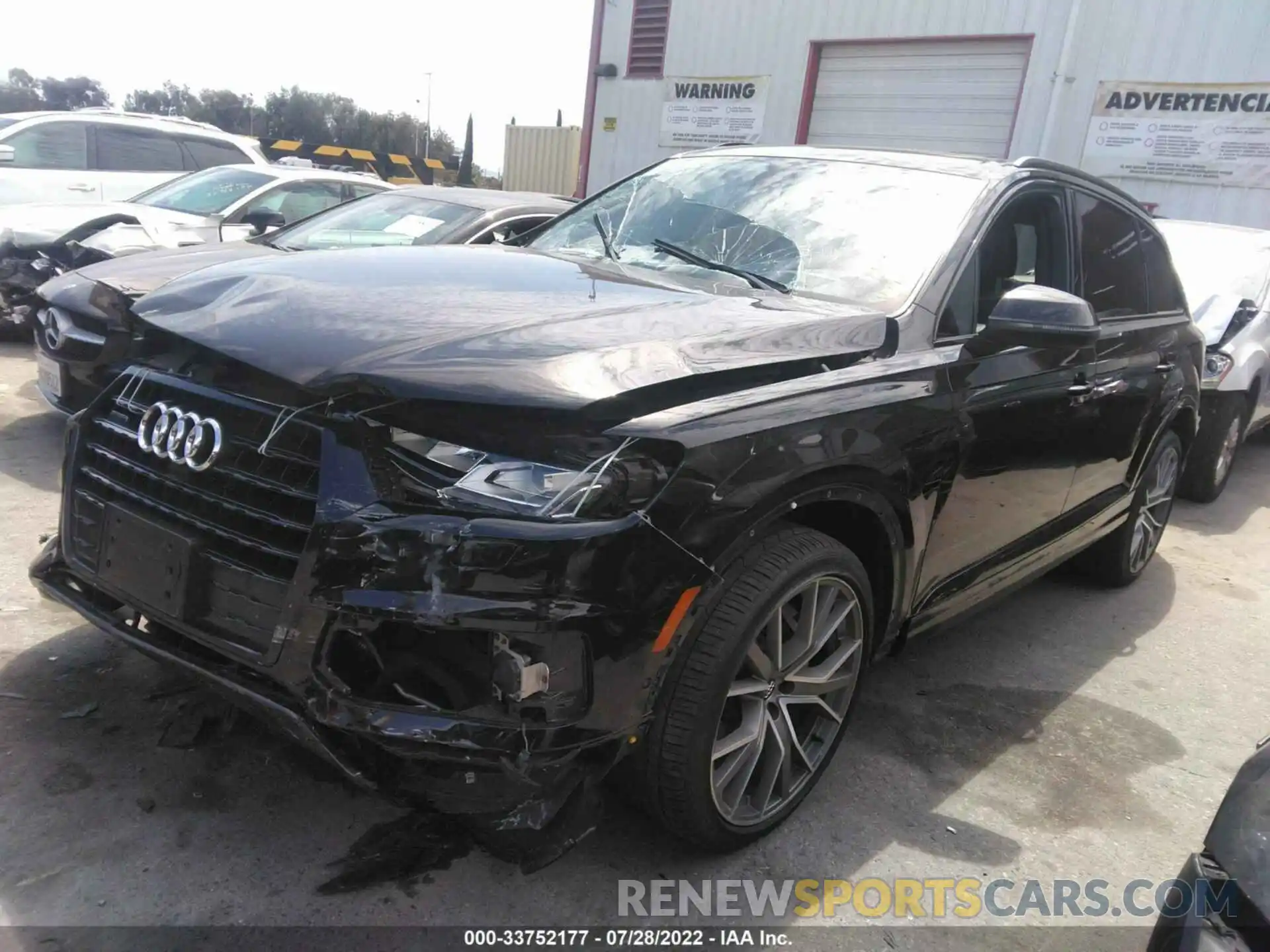 2 Photograph of a damaged car WA1VAAF72KD011343 AUDI Q7 2019