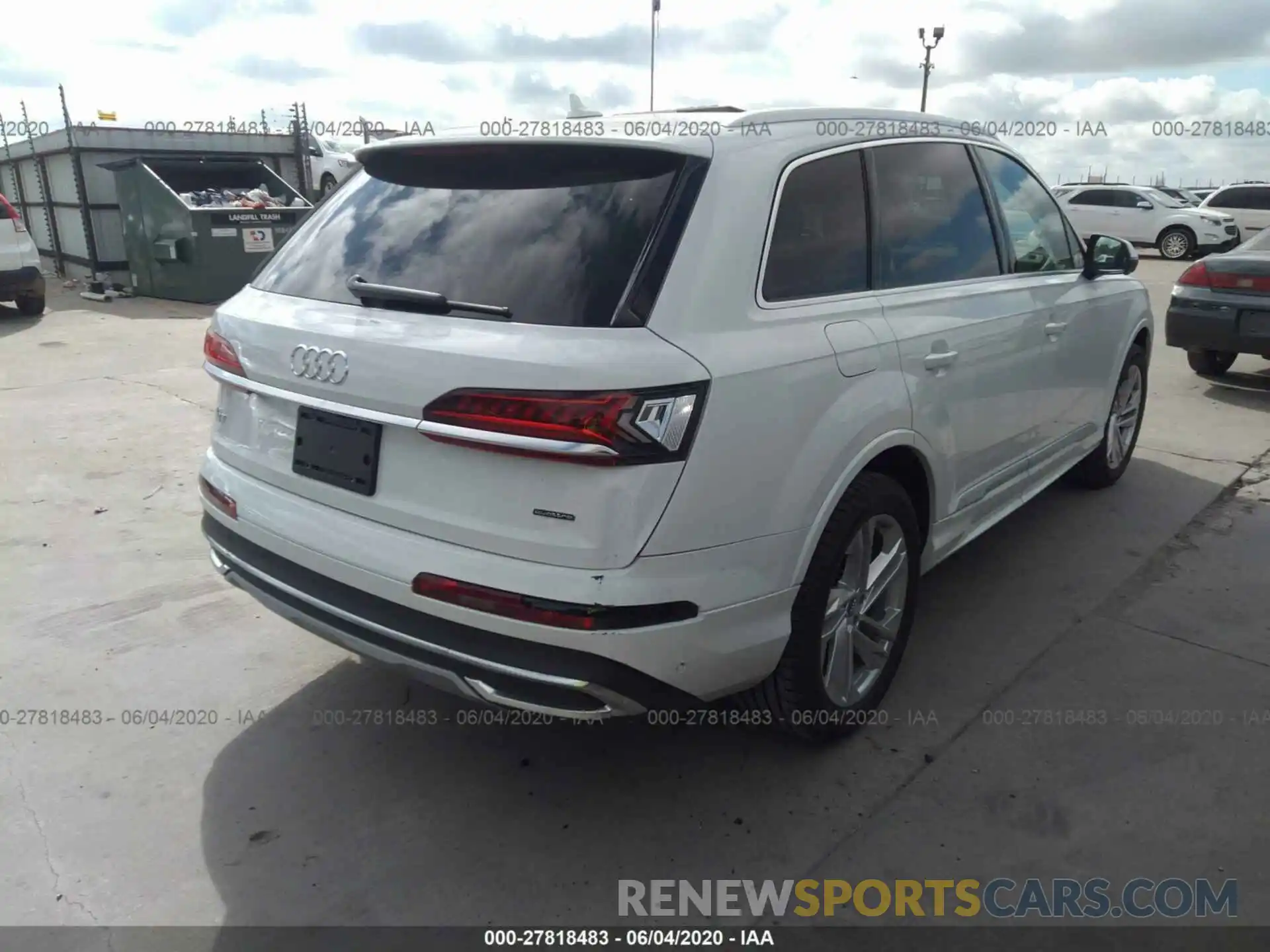 4 Фотография поврежденного автомобиля WA1LXAF72LD002620 AUDI Q7 2020