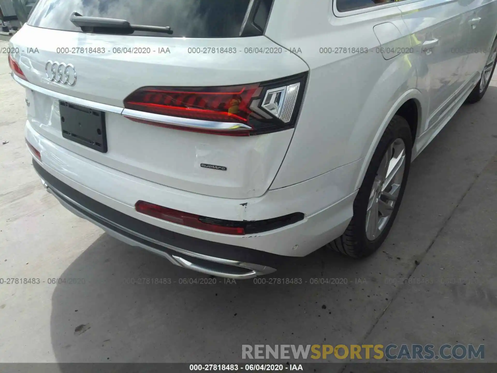 6 Фотография поврежденного автомобиля WA1LXAF72LD002620 AUDI Q7 2020