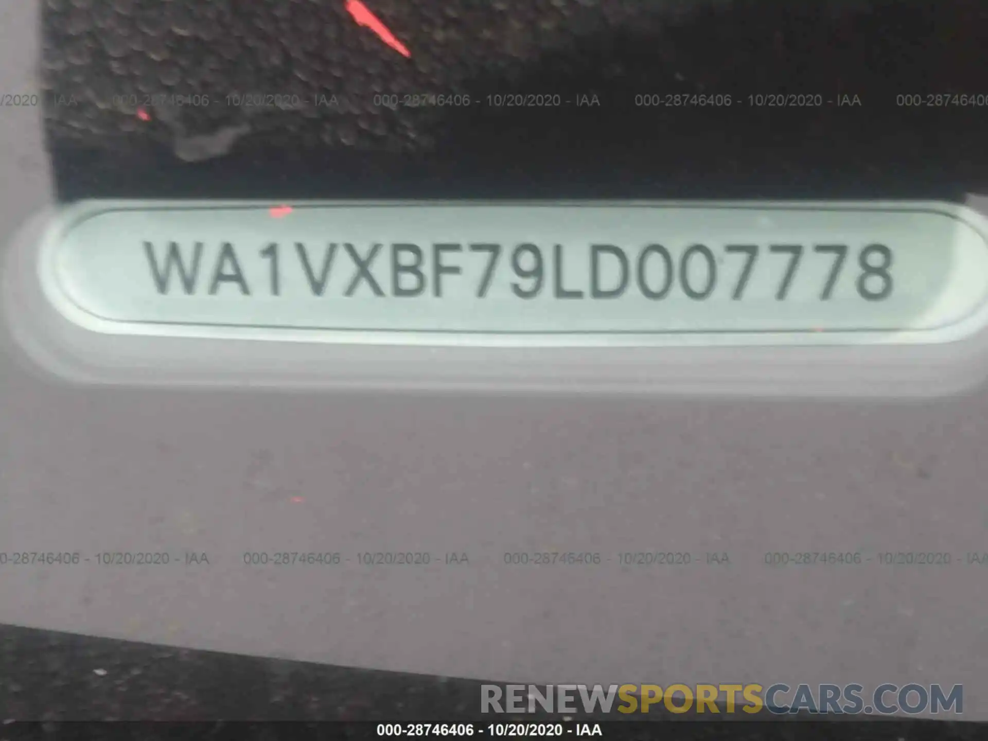 9 Photograph of a damaged car WA1VXBF79LD007778 AUDI Q7 2020