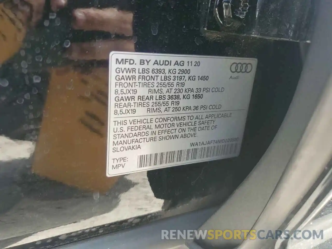 13 Photograph of a damaged car WA1AJAF74MD020580 AUDI Q7 2021