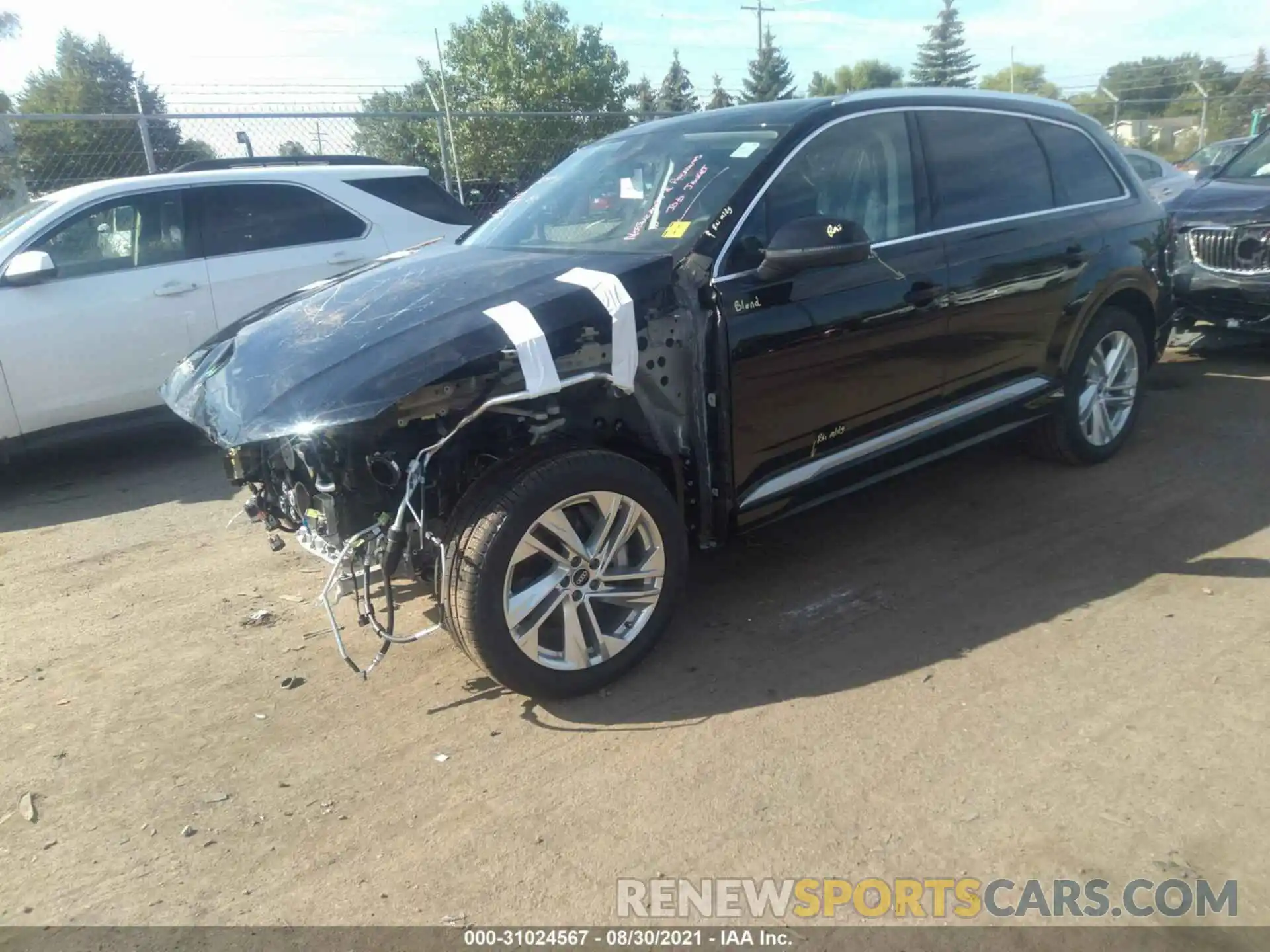 2 Фотография поврежденного автомобиля WA1LXBF74MD016378 AUDI Q7 2021