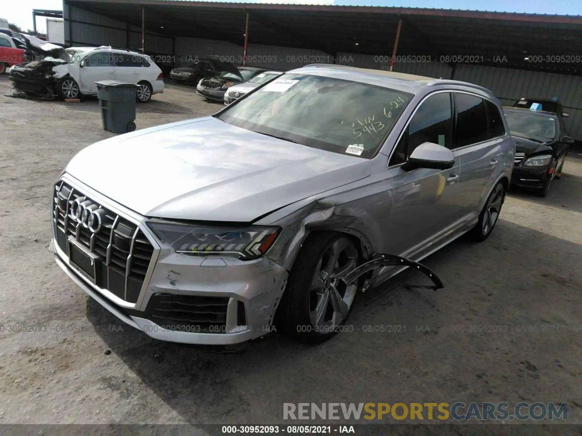 2 Photograph of a damaged car WA1VXAF73MD035443 AUDI Q7 2021