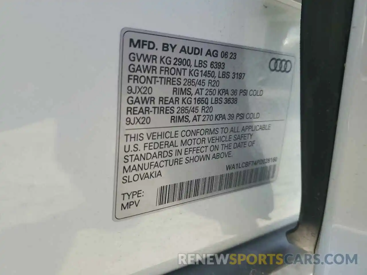 14 Photograph of a damaged car WA1LCBF74PD028160 AUDI Q7 2023