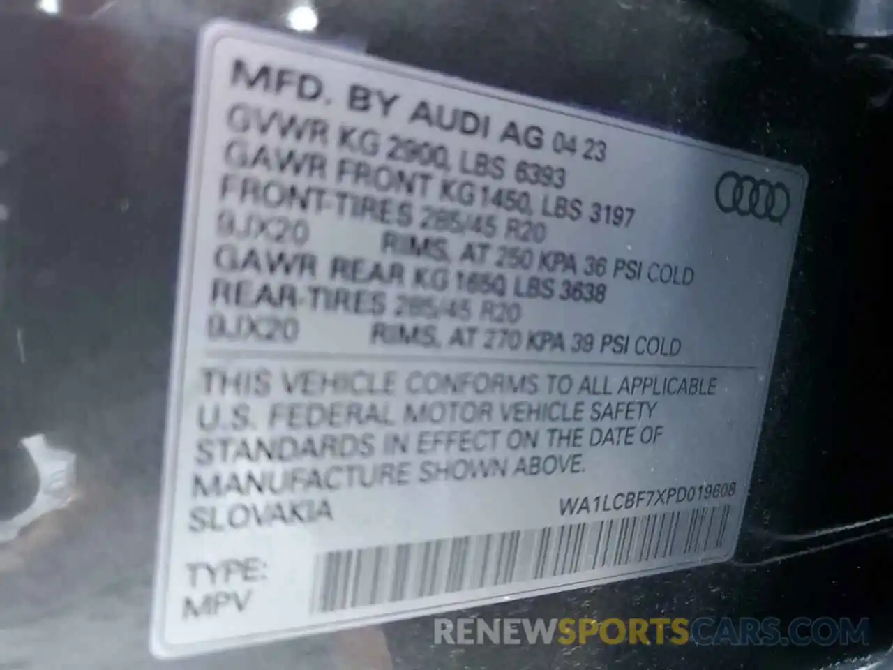 14 Фотография поврежденного автомобиля WA1LCBF7XPD019608 AUDI Q7 2023