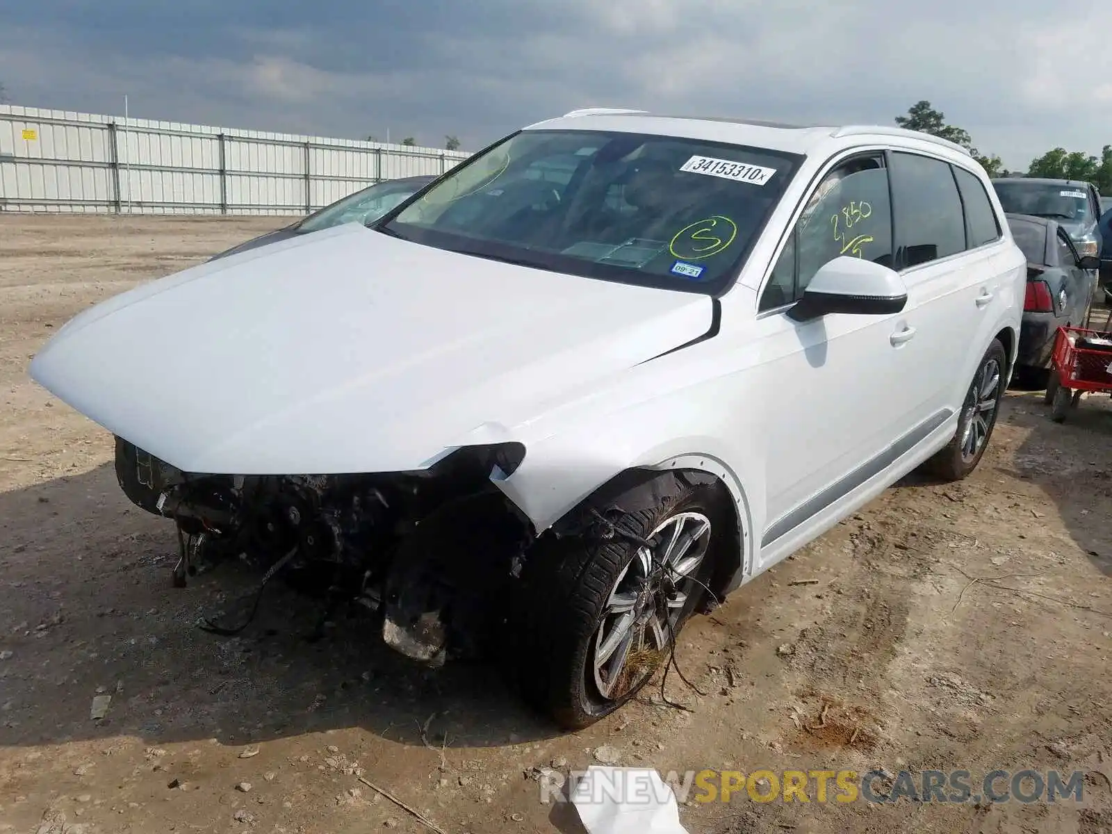 2 Photograph of a damaged car WA1LHAF74KD032486 AUDI Q7 PREMIUM 2019