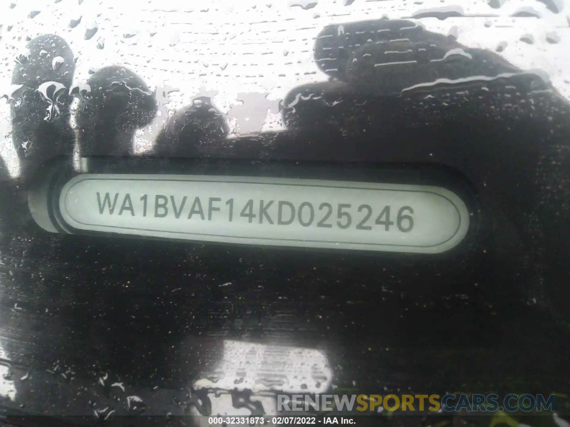 9 Photograph of a damaged car WA1BVAF14KD025246 AUDI Q8 2019